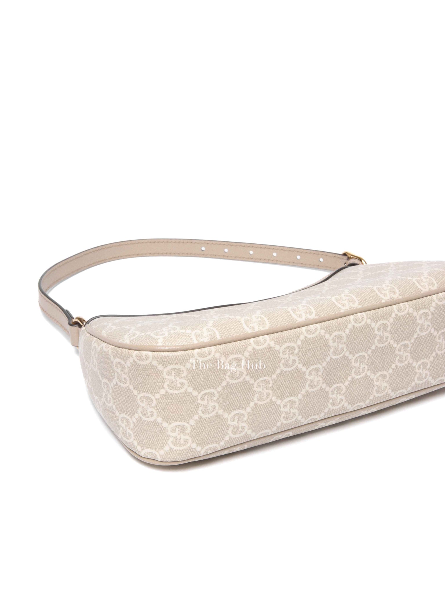 Gucci Beige/White GG Supreme Canvas Ophidia Small Shoulder Bag