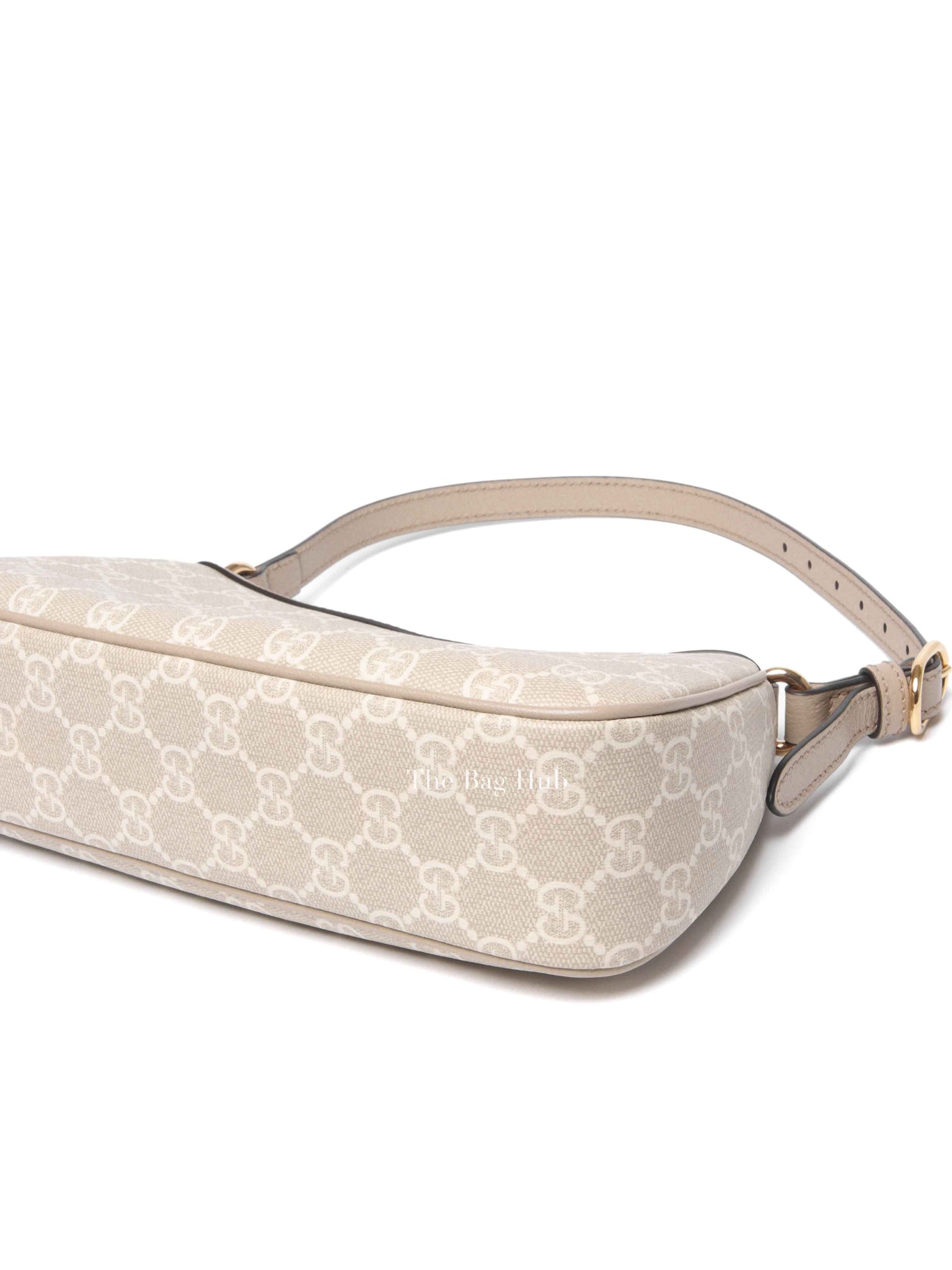 Gucci Beige/White GG Supreme Canvas Ophidia Small Shoulder Bag