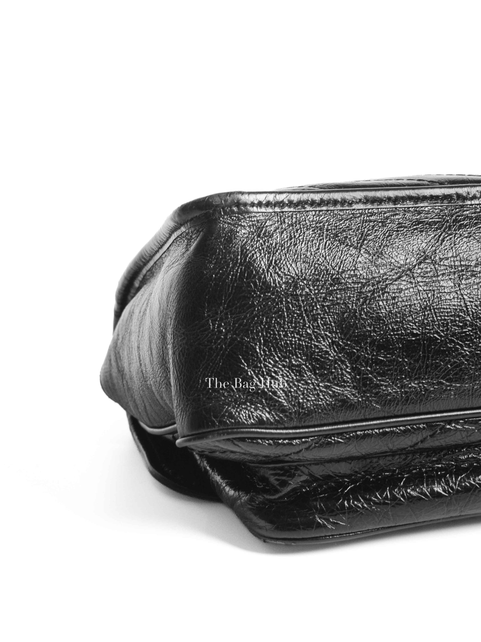 Saint Laurent Black Crinkled Matelasse Monogram Medium Niki Chain Bag