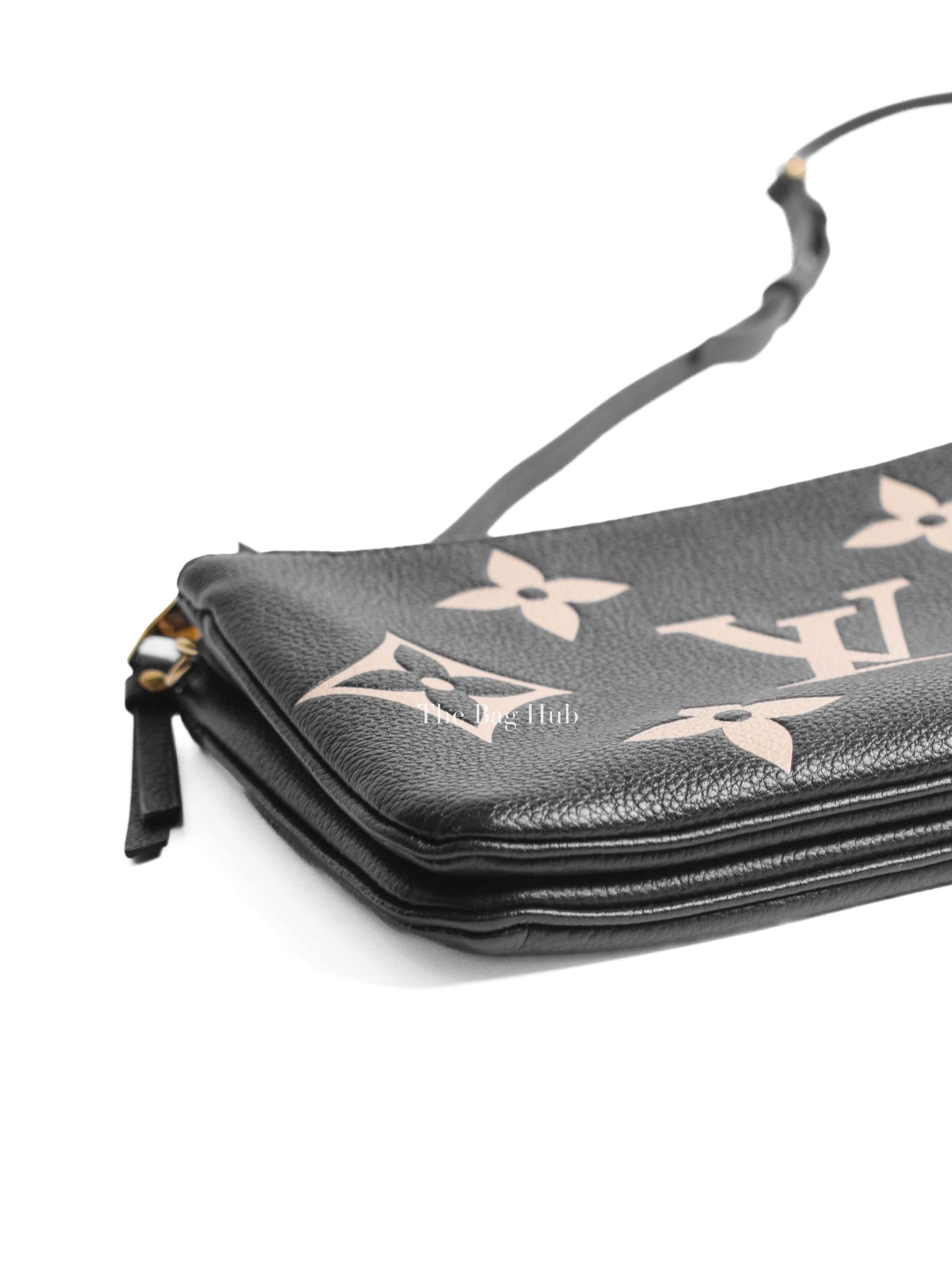 Louis Vuitton Black/Cream Empreinte Monogram Giant Double Zip Pochette