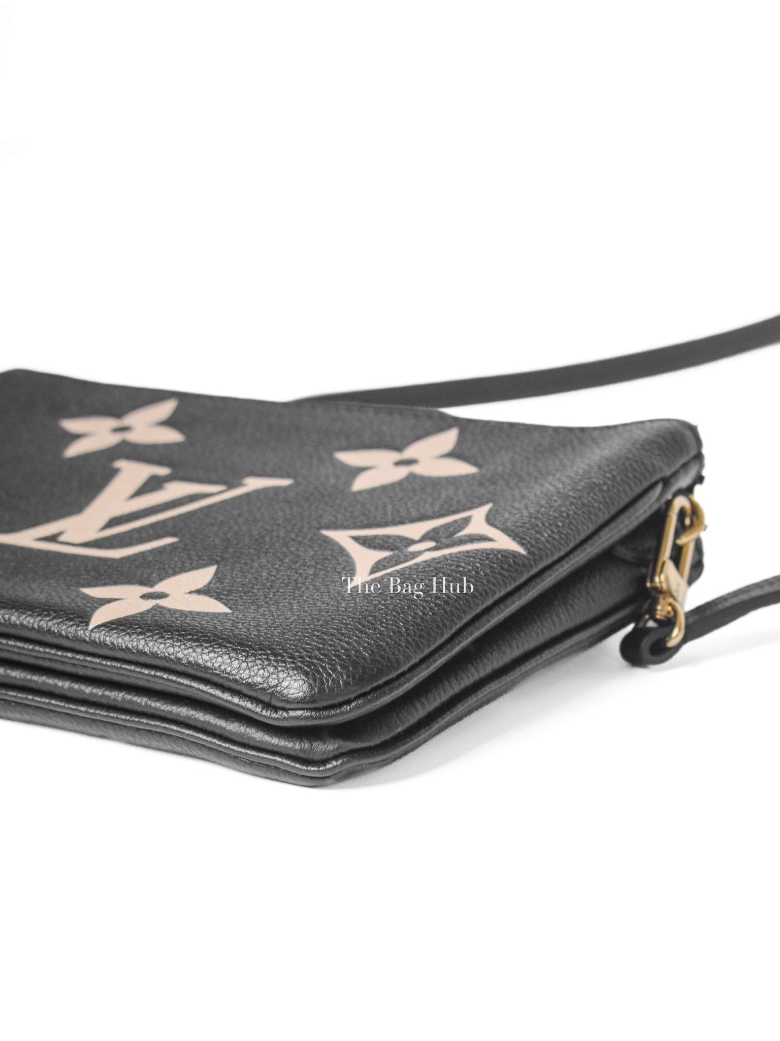 Louis Vuitton Black/Cream Empreinte Monogram Giant Double Zip Pochette