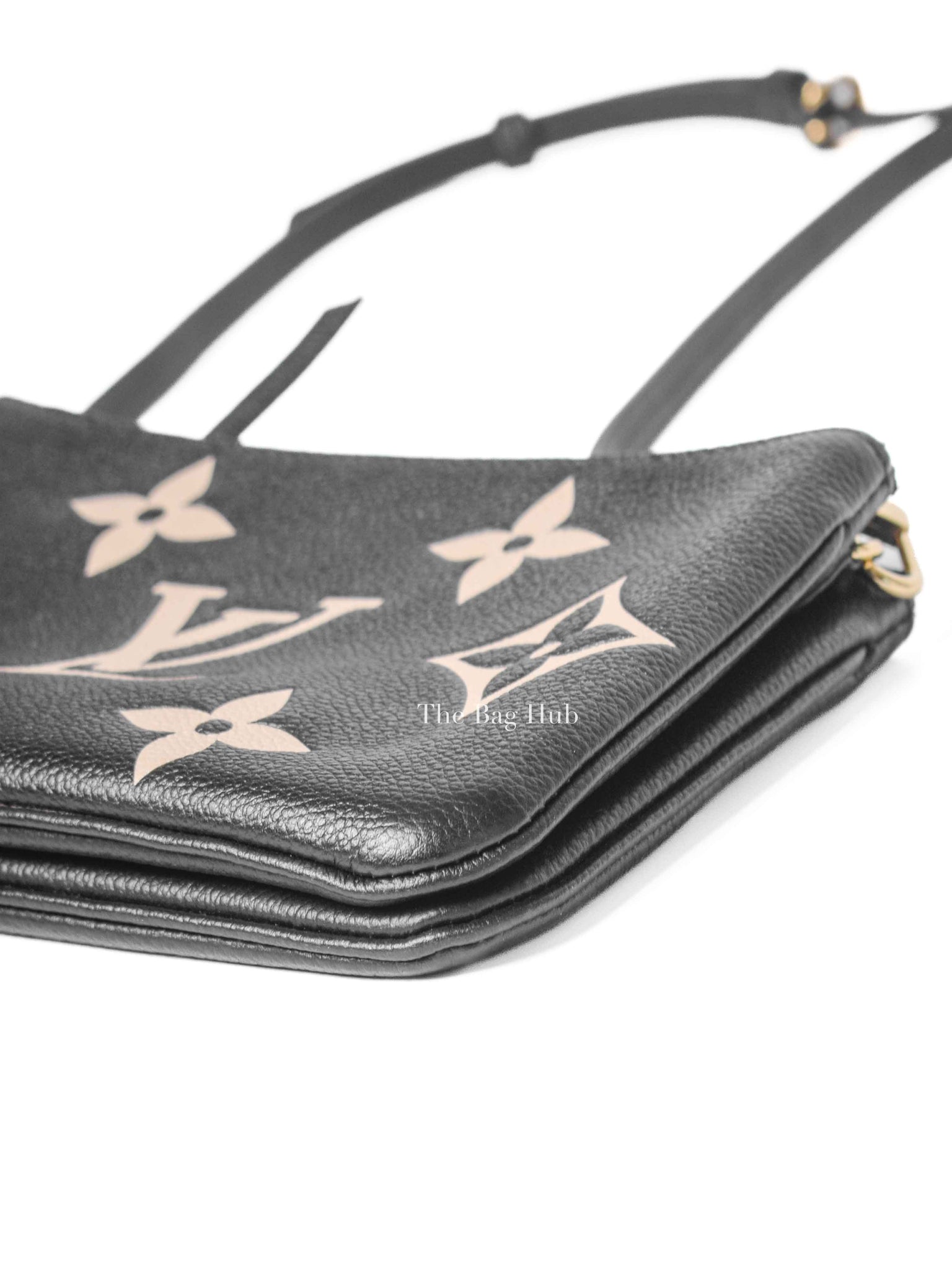 Louis Vuitton Black/Cream Empreinte Monogram Giant Double Zip Pochette