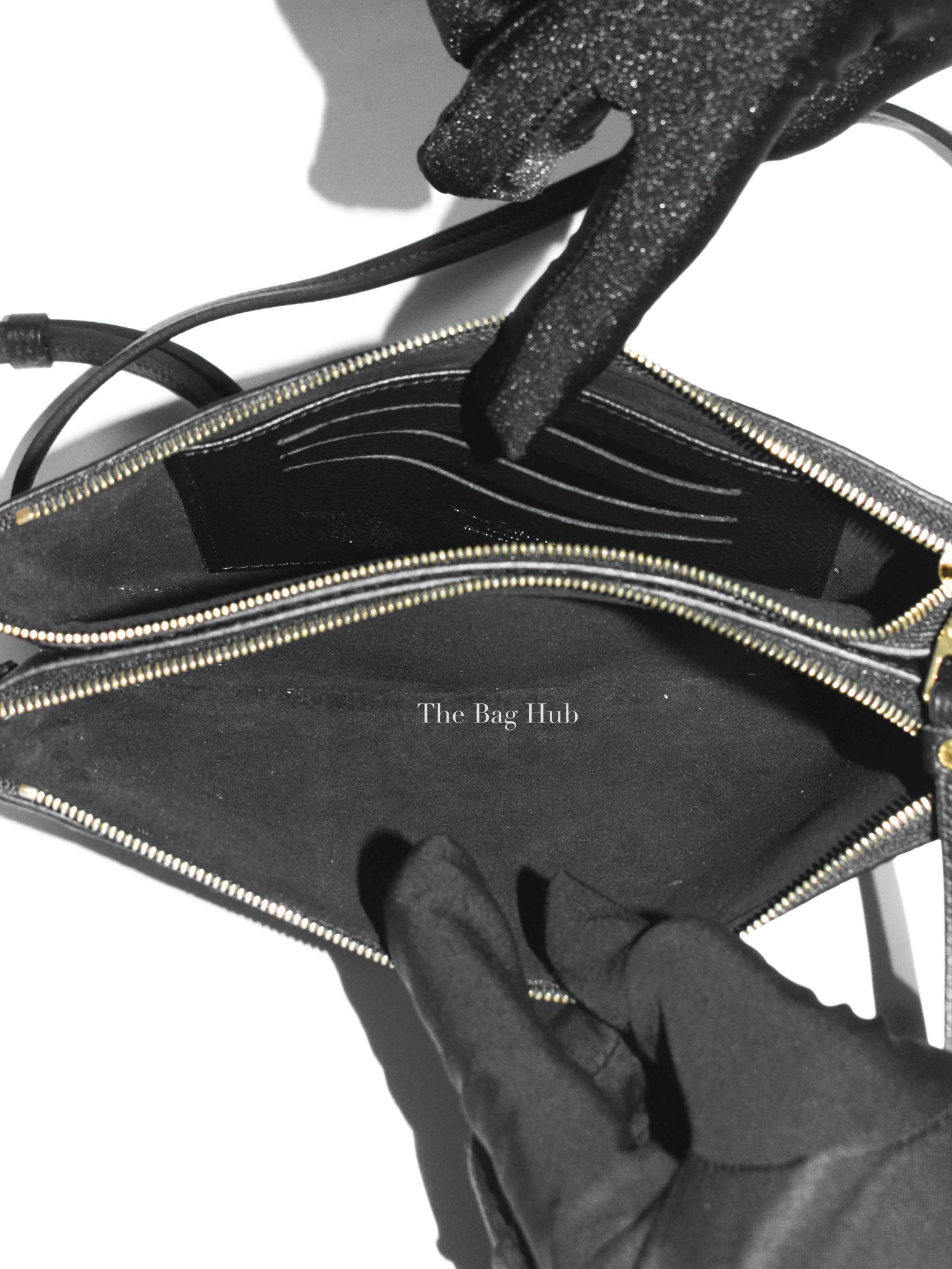 Louis Vuitton Black/Cream Empreinte Monogram Giant Double Zip Pochette