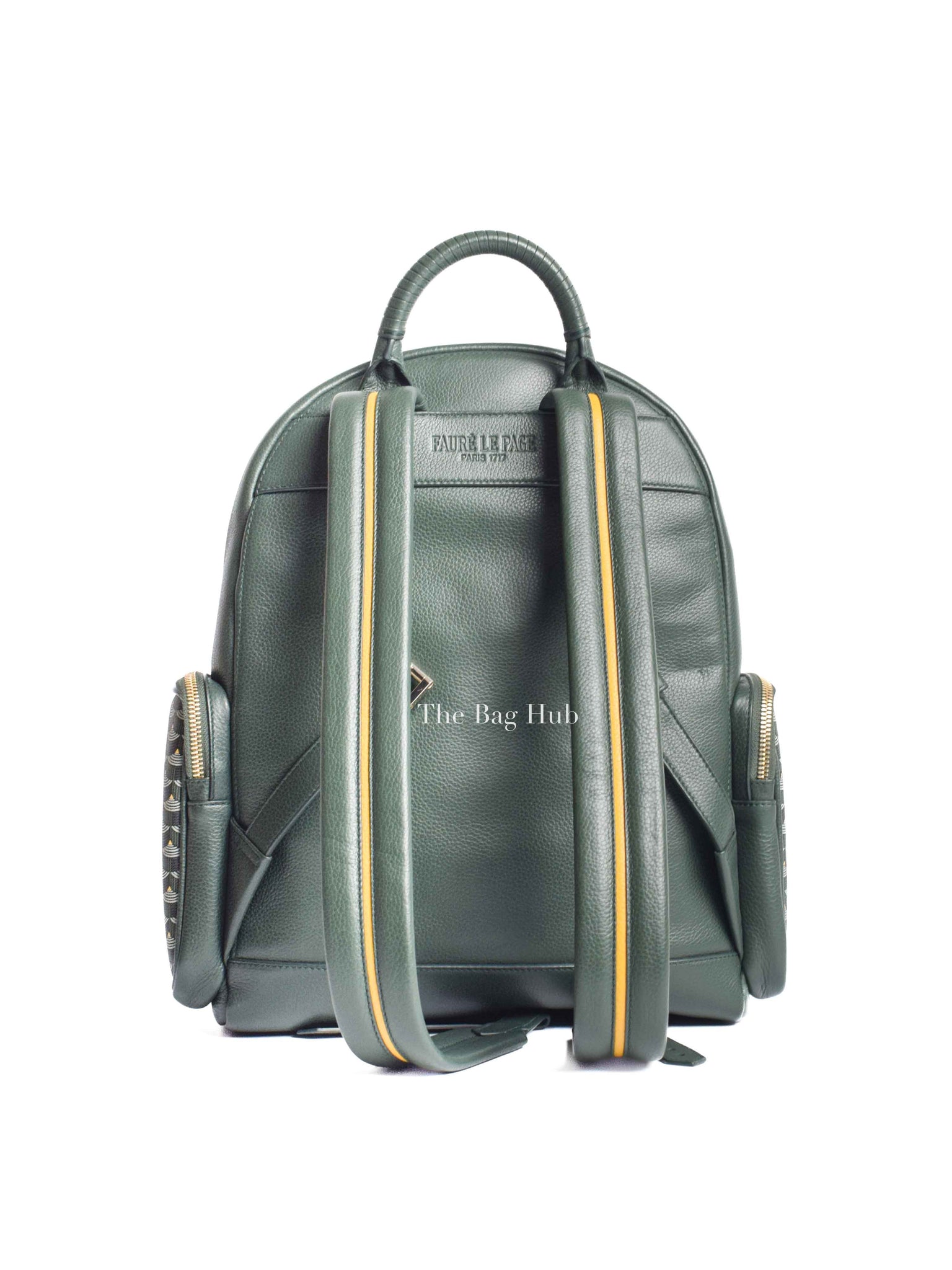 Faure Le Page Green Leather Back Up 21 Backpack
