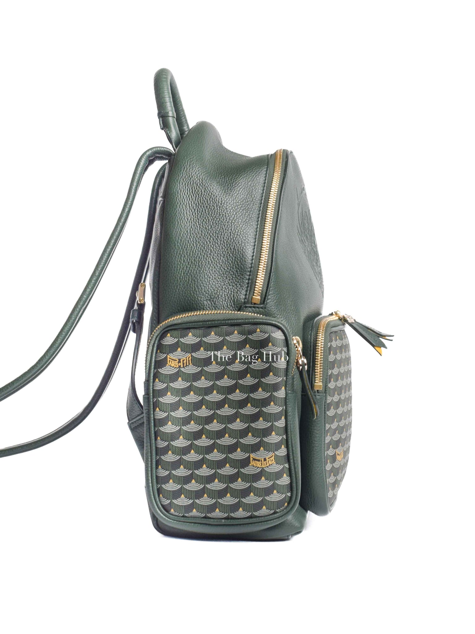 Faure Le Page Green Leather Back Up 21 Backpack