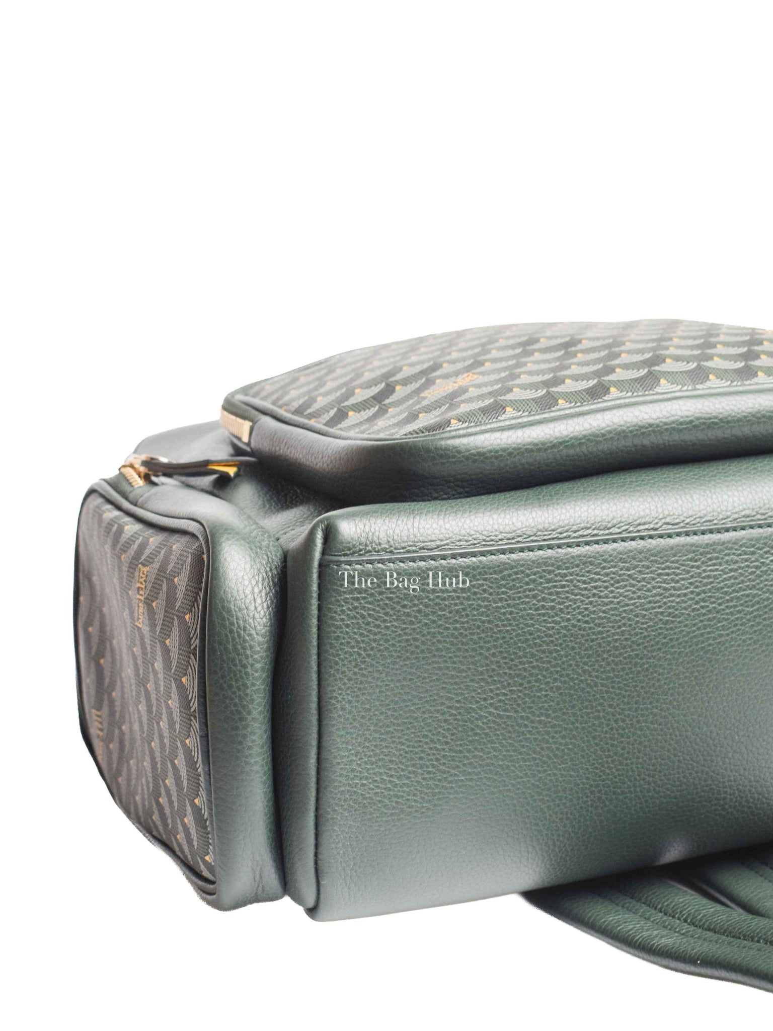 Faure Le Page Green Leather Back Up 21 Backpack