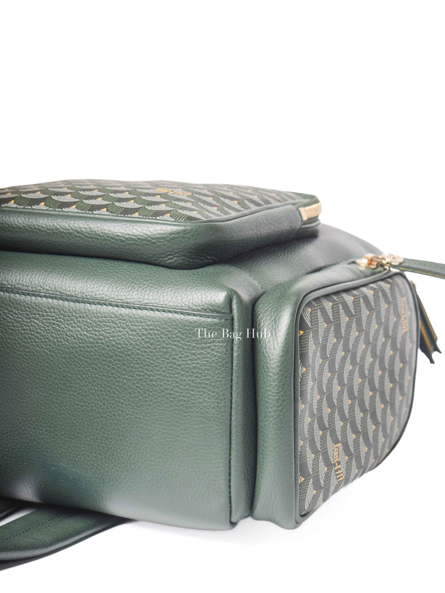 Faure Le Page Green Leather Back Up 21 Backpack