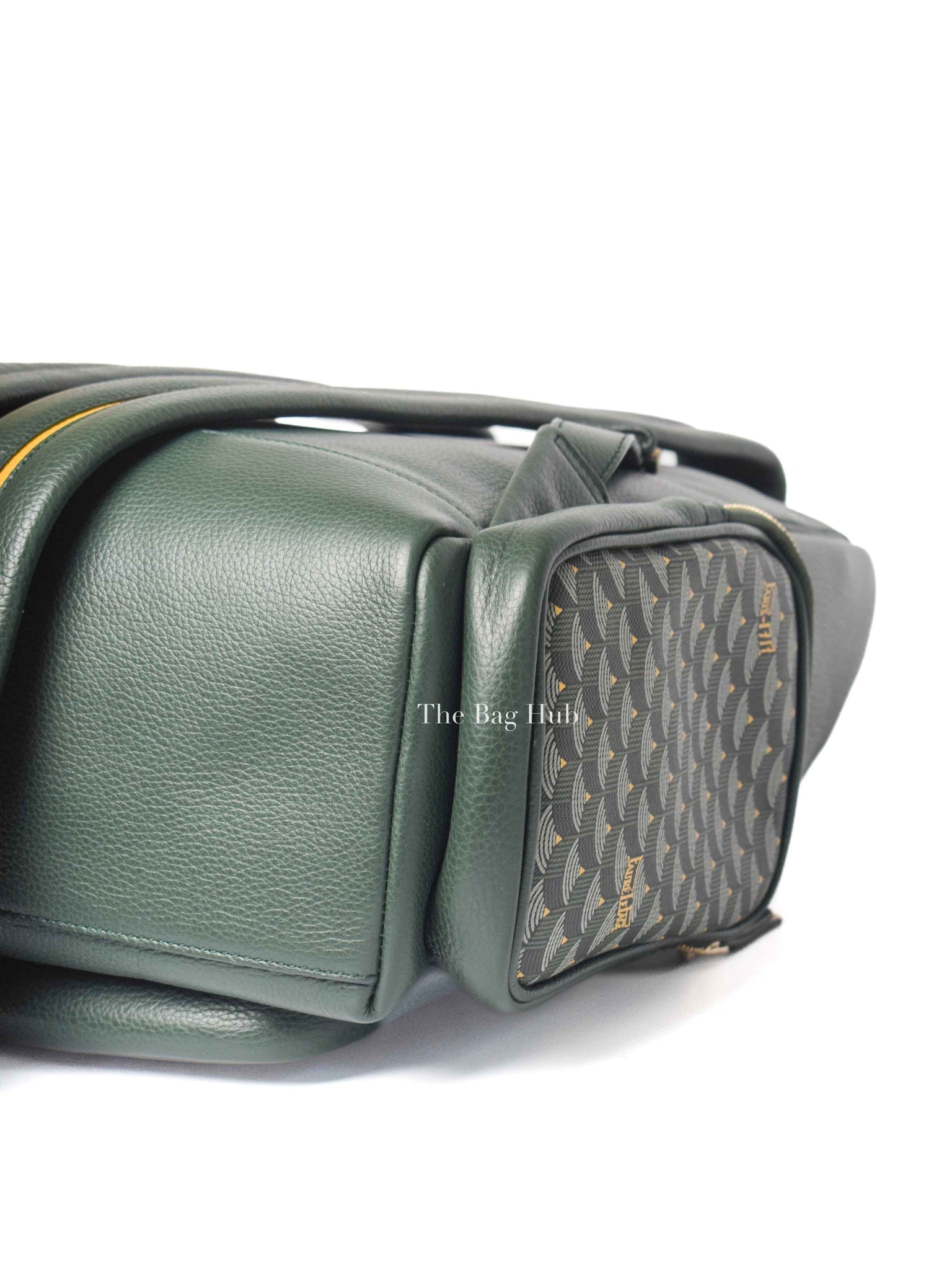 Faure Le Page Green Leather Back Up 21 Backpack