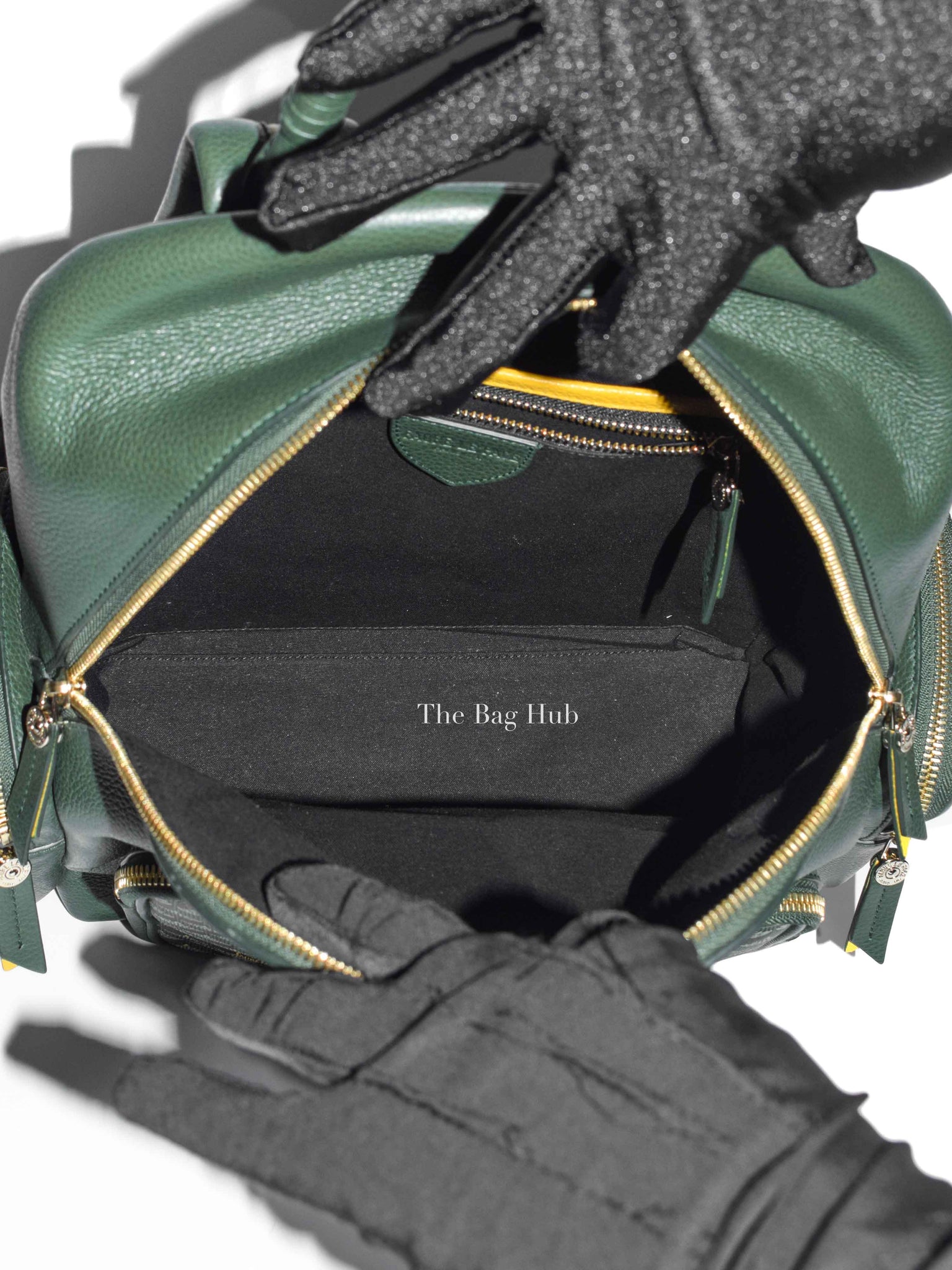 Faure Le Page Green Leather Back Up 21 Backpack