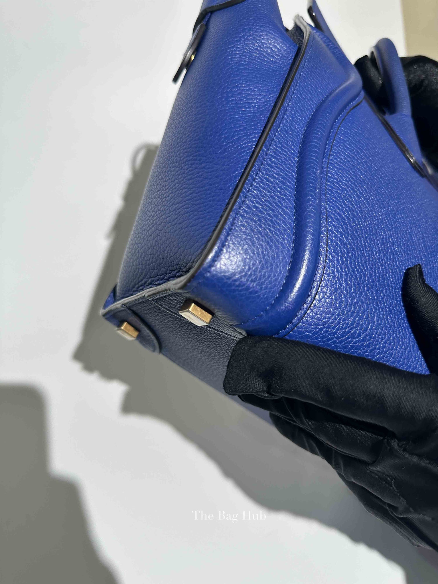 Celine Blue Leather Micro Luggage Tote Bag