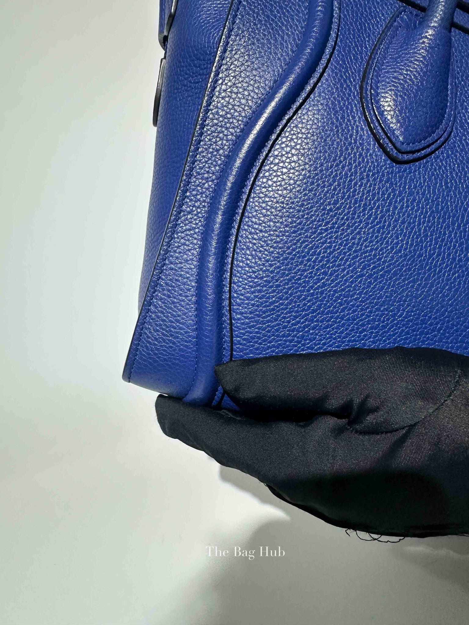 Celine Blue Leather Micro Luggage Tote Bag