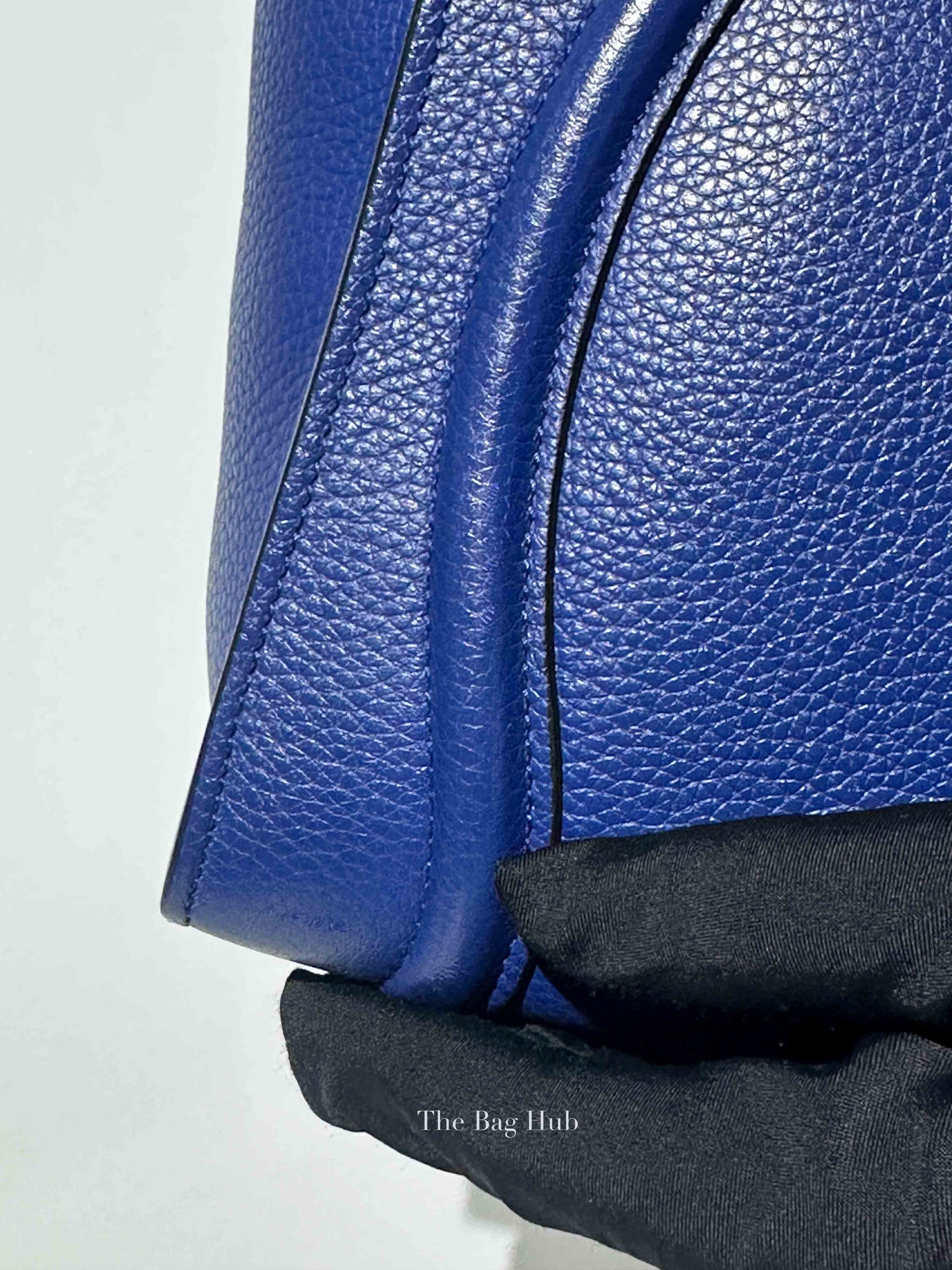 Celine Blue Leather Micro Luggage Tote Bag