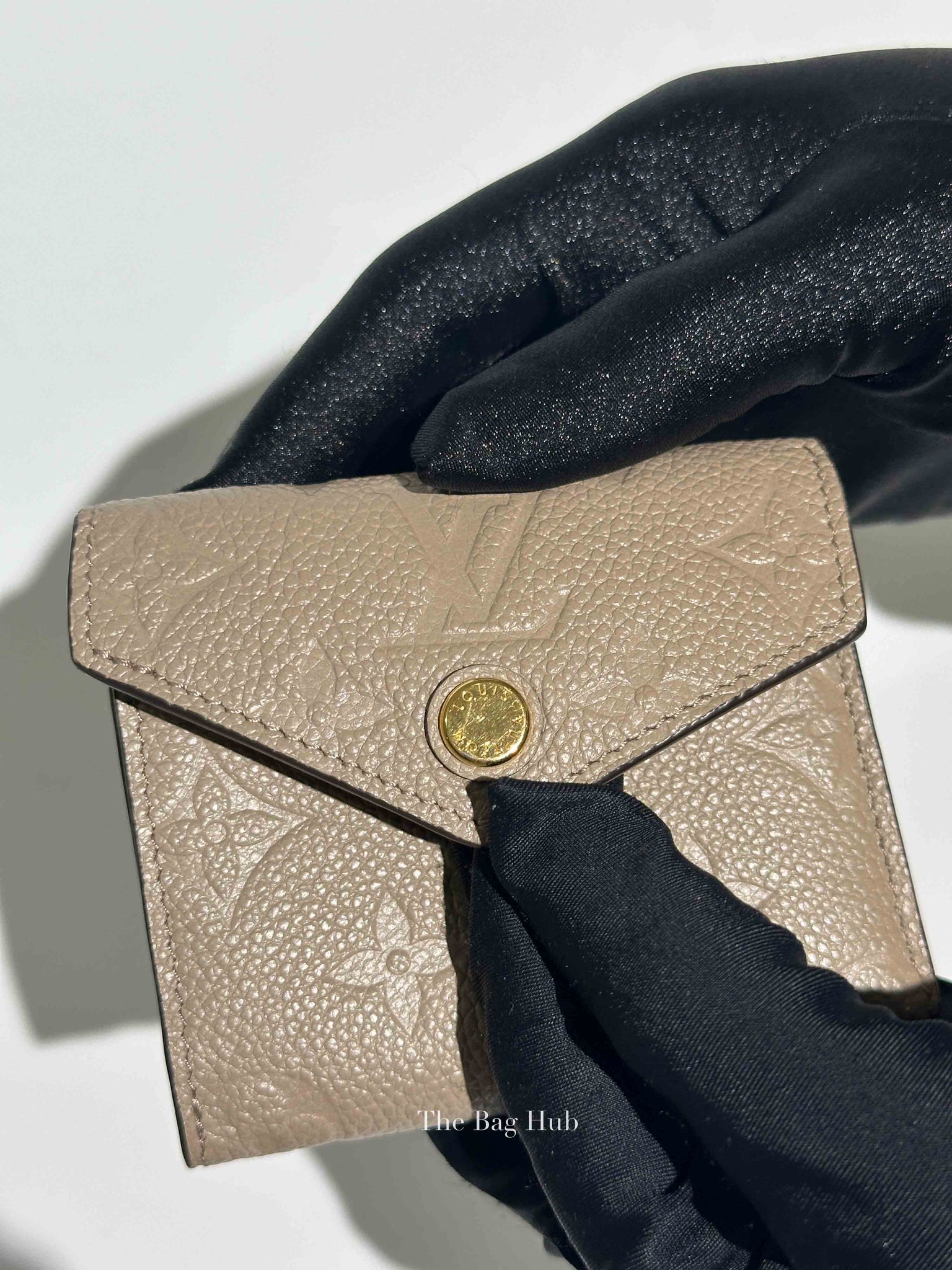 Louis Vuitton Turtledove Monogram Empreinte Leather Zoe Wallet