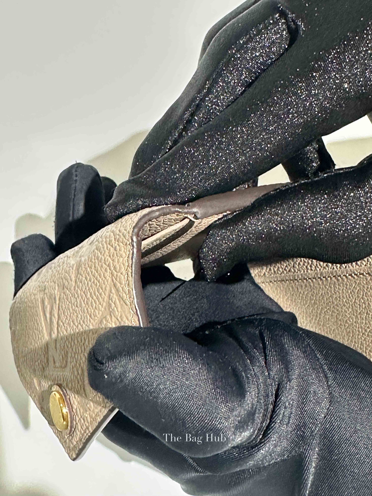 Louis Vuitton Turtledove Monogram Empreinte Leather Zoe Wallet