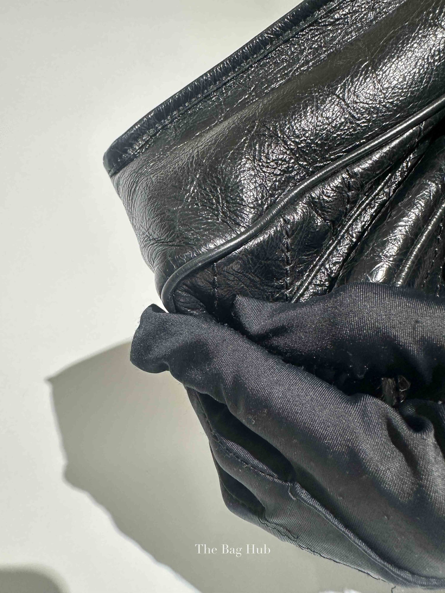 Saint Laurent Black Crinkled Matelasse Monogram Medium Niki Chain Bag