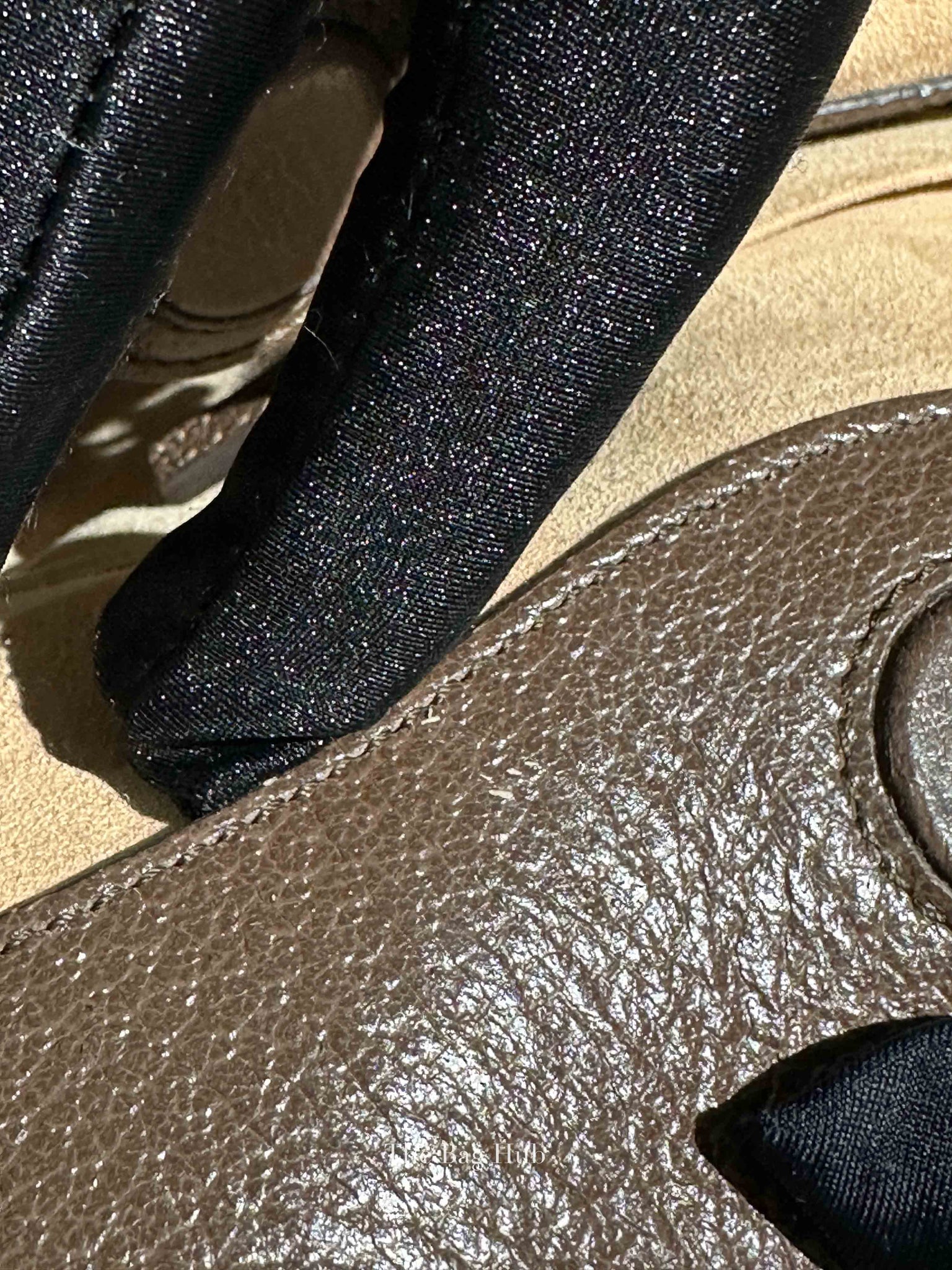 Gucci Beige/Ebony GG Canvas Web Ophidia Medium Tote Bag