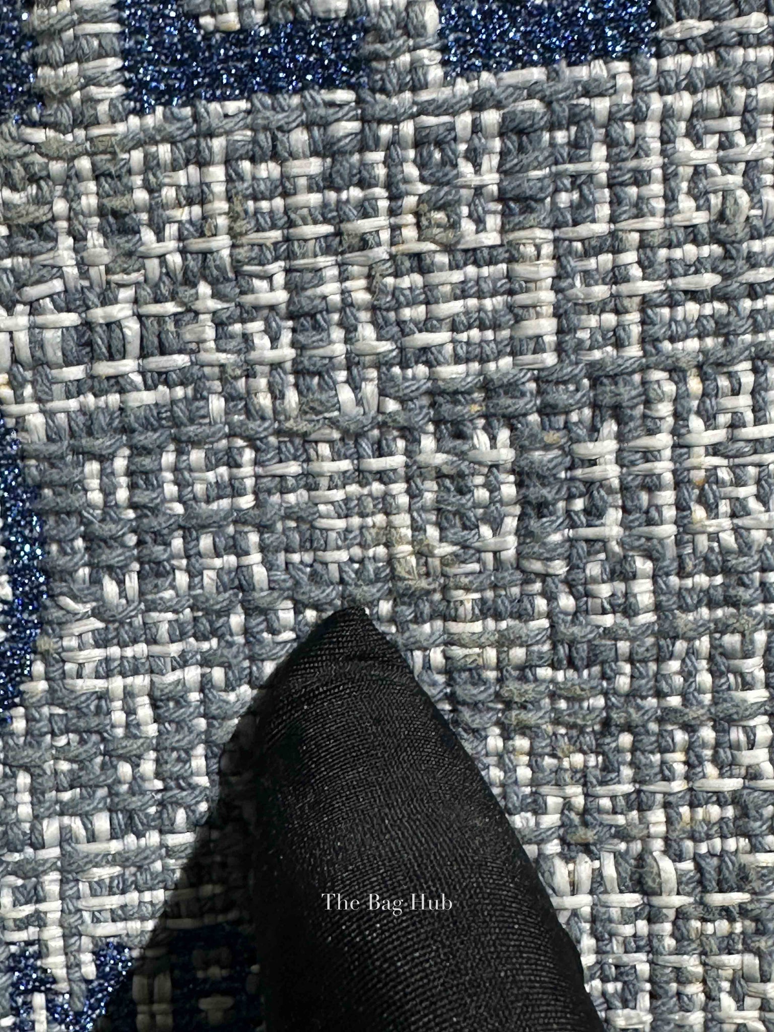 Chanel Blue Tweed Deauville Clutch Bag