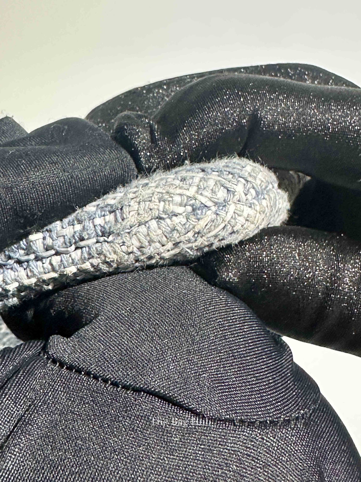 Chanel Blue Tweed Deauville Clutch Bag