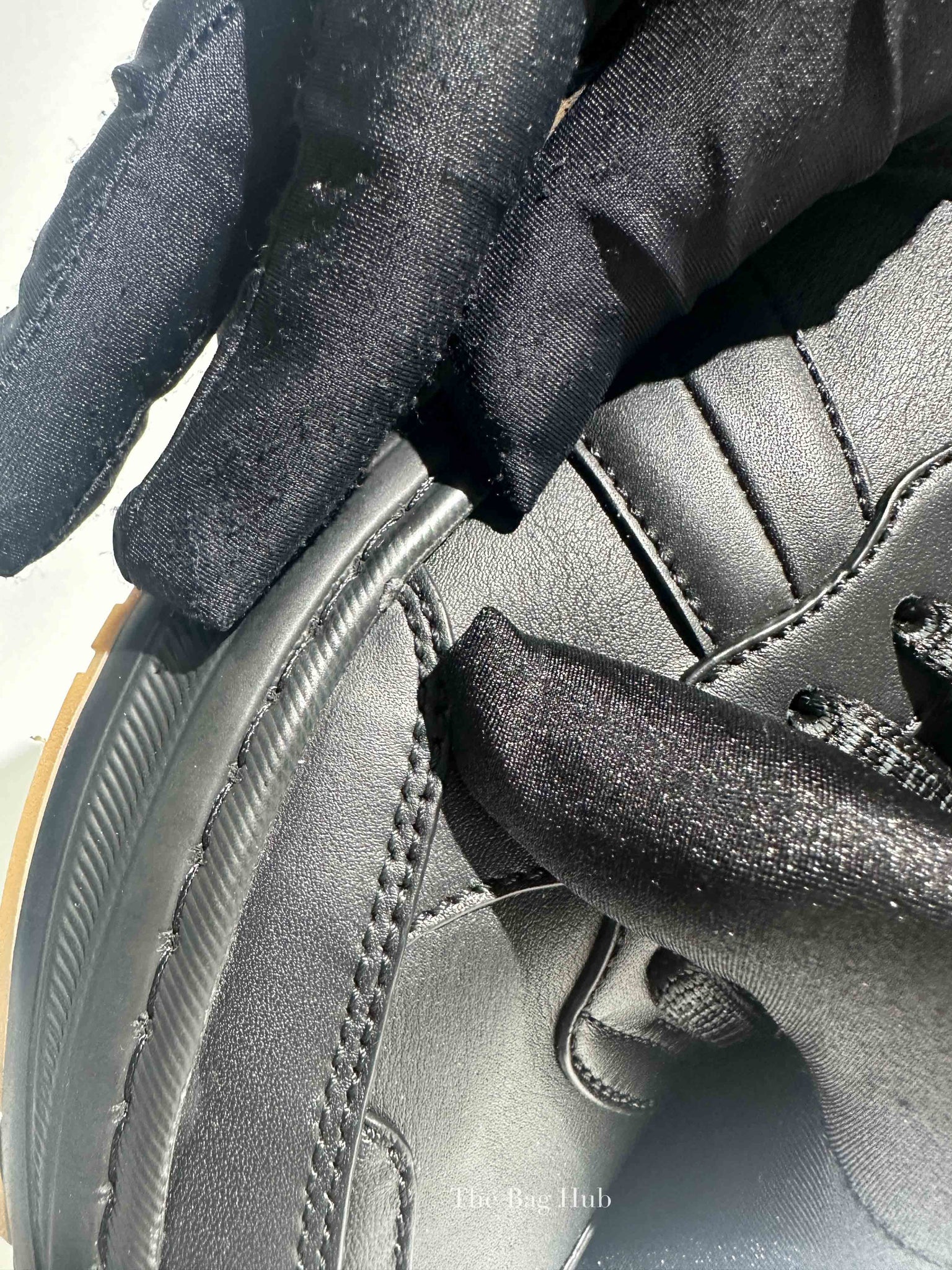 Bottega Veneta Black Leather Low Top Speedster Sneakers Size 36