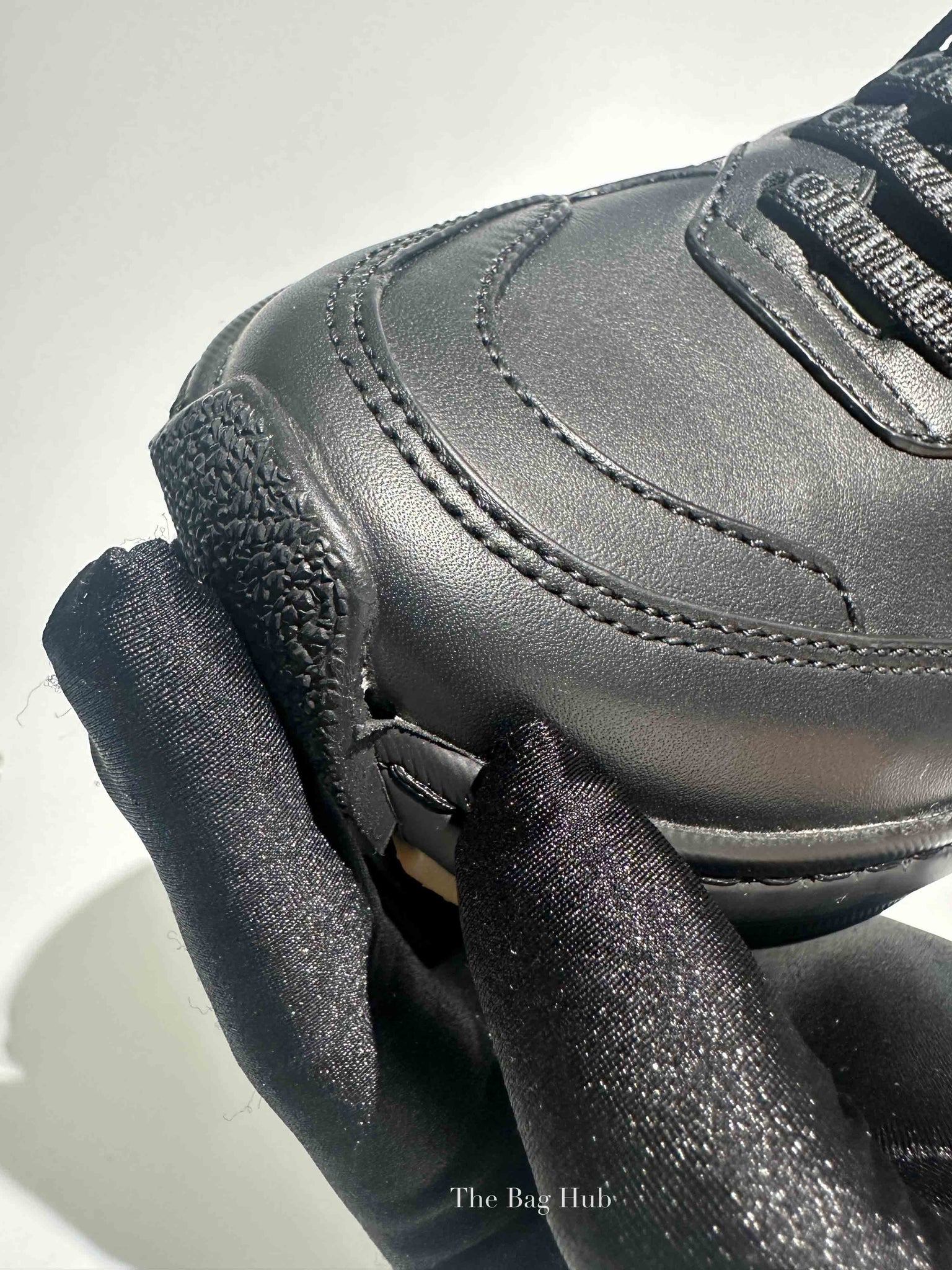 Bottega Veneta Black Leather Low Top Speedster Sneakers Size 36