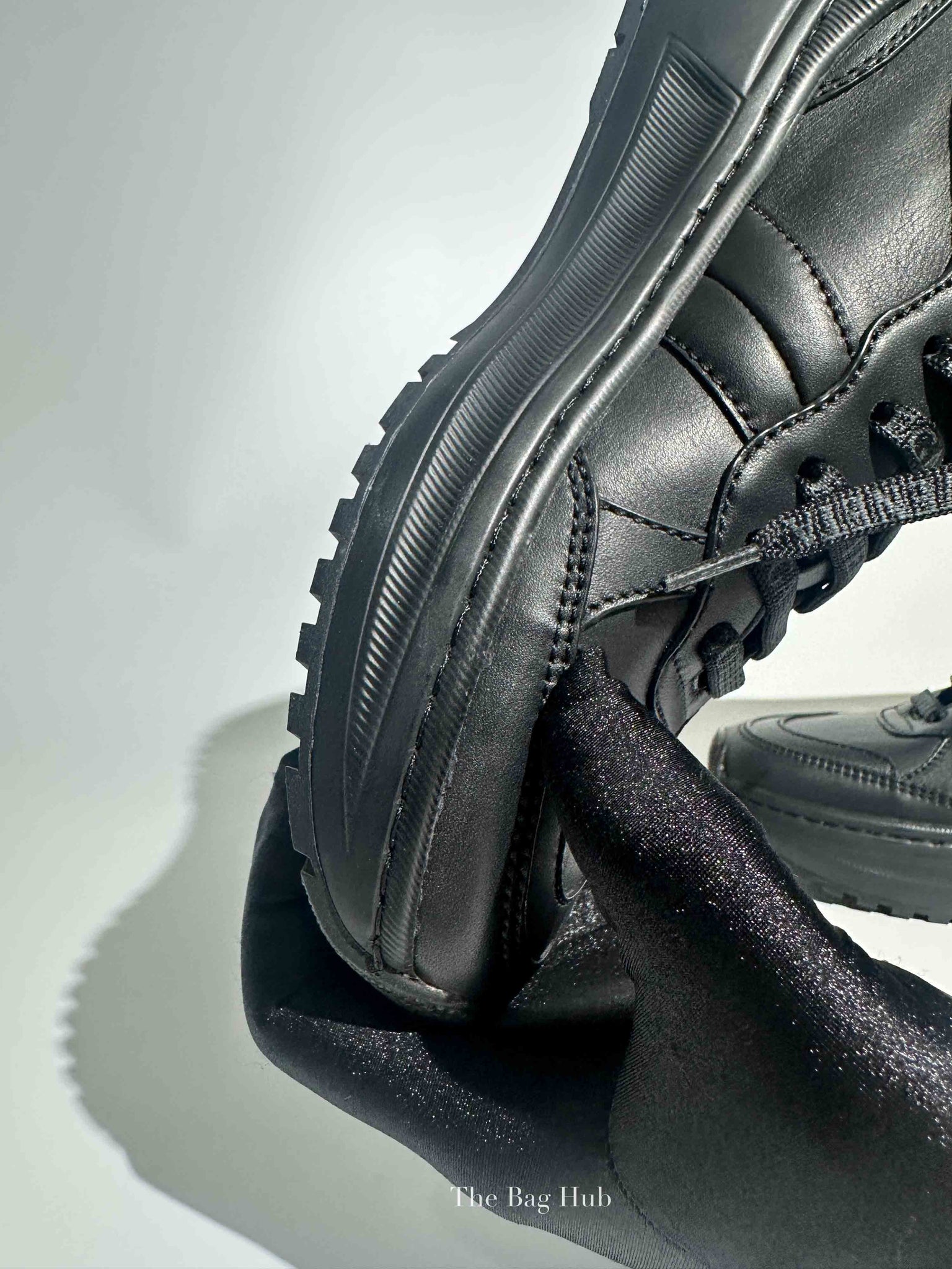 Bottega Veneta Black Leather Low Top Speedster Sneakers Size 36