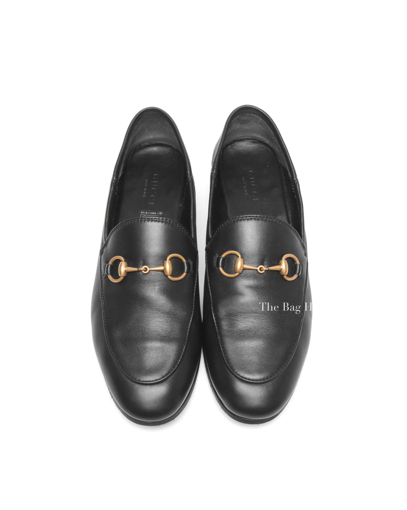 Gucci Black Leather Horsebit Women's Loafers Size 36.5