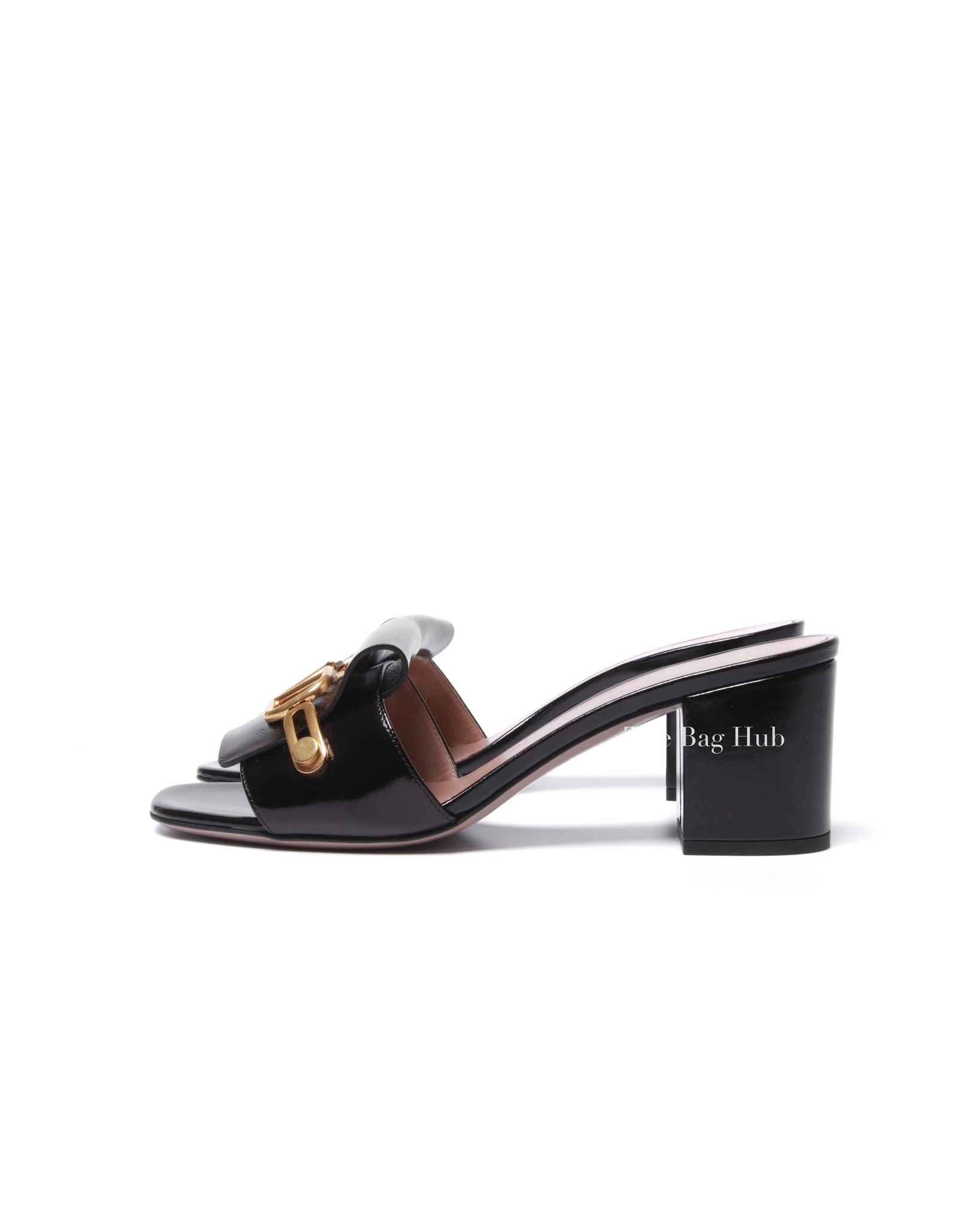 Valentino Garavani Nero Calfskin VLogo Signature Sandals Size 36.5