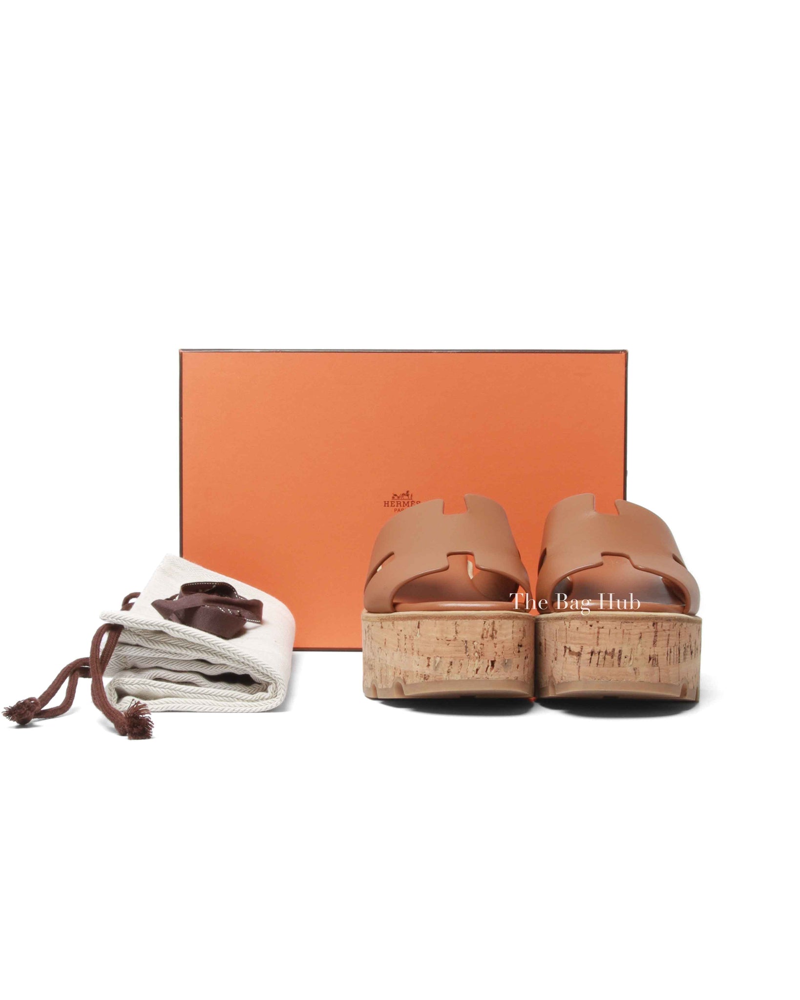 Hermes Naturel Leather Eze 30 Sandals Size 36