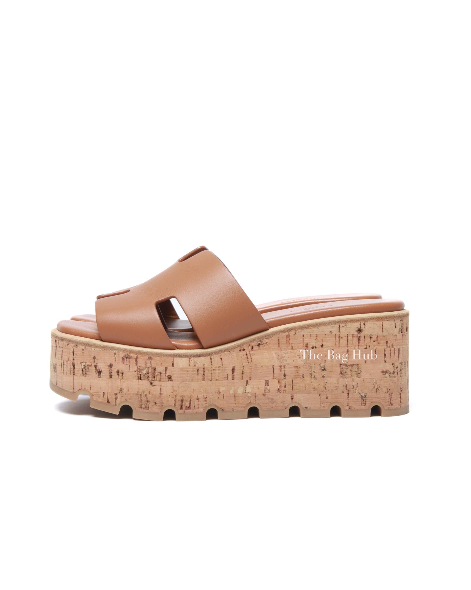 Hermes Naturel Leather Eze 30 Sandals Size 36