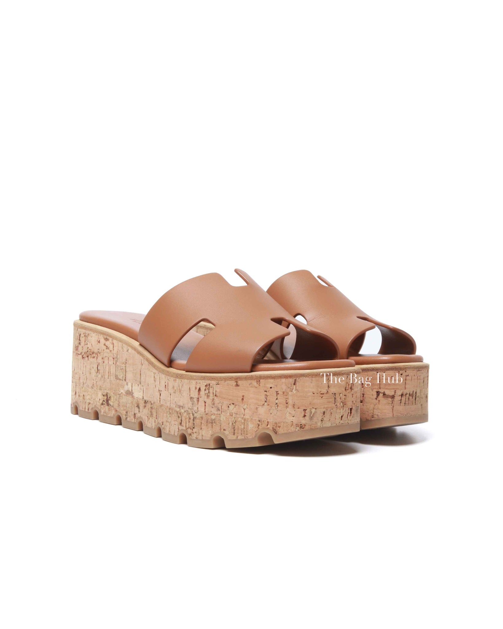 Hermes Naturel Leather Eze 30 Sandals Size 36