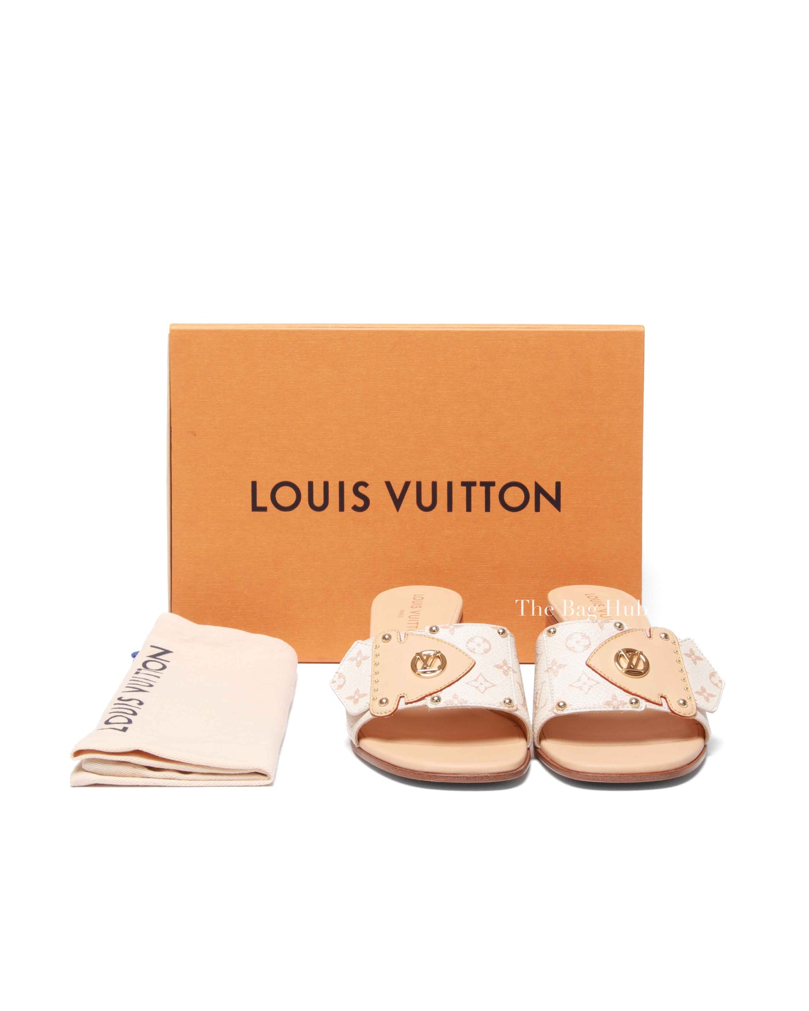 Louis Vuitton Dune Beige Monogram Canvas Frame Mules Size 38