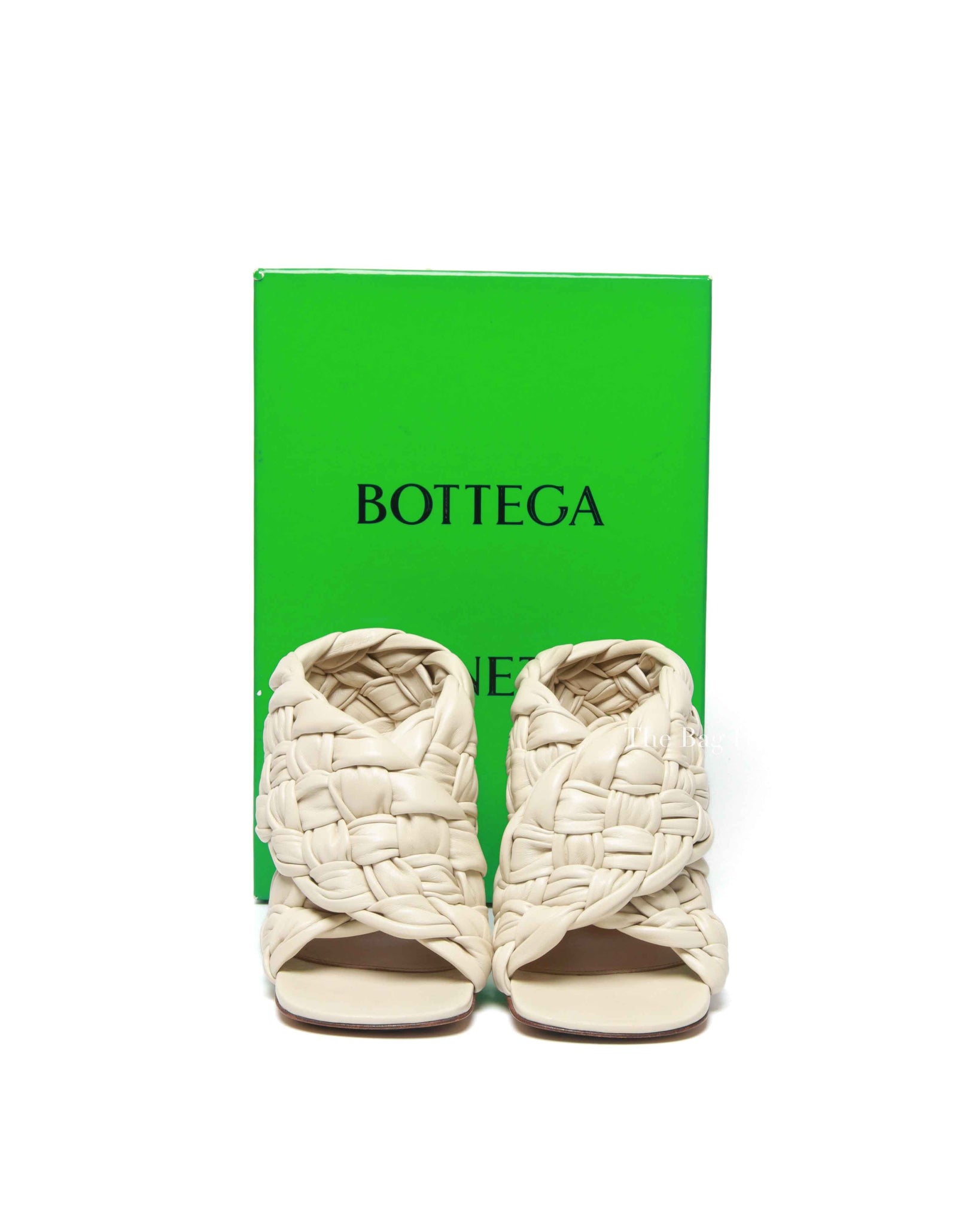 Bottega Veneta Wax Shiny Nappa Intrecciato The Board Sandals Size 36