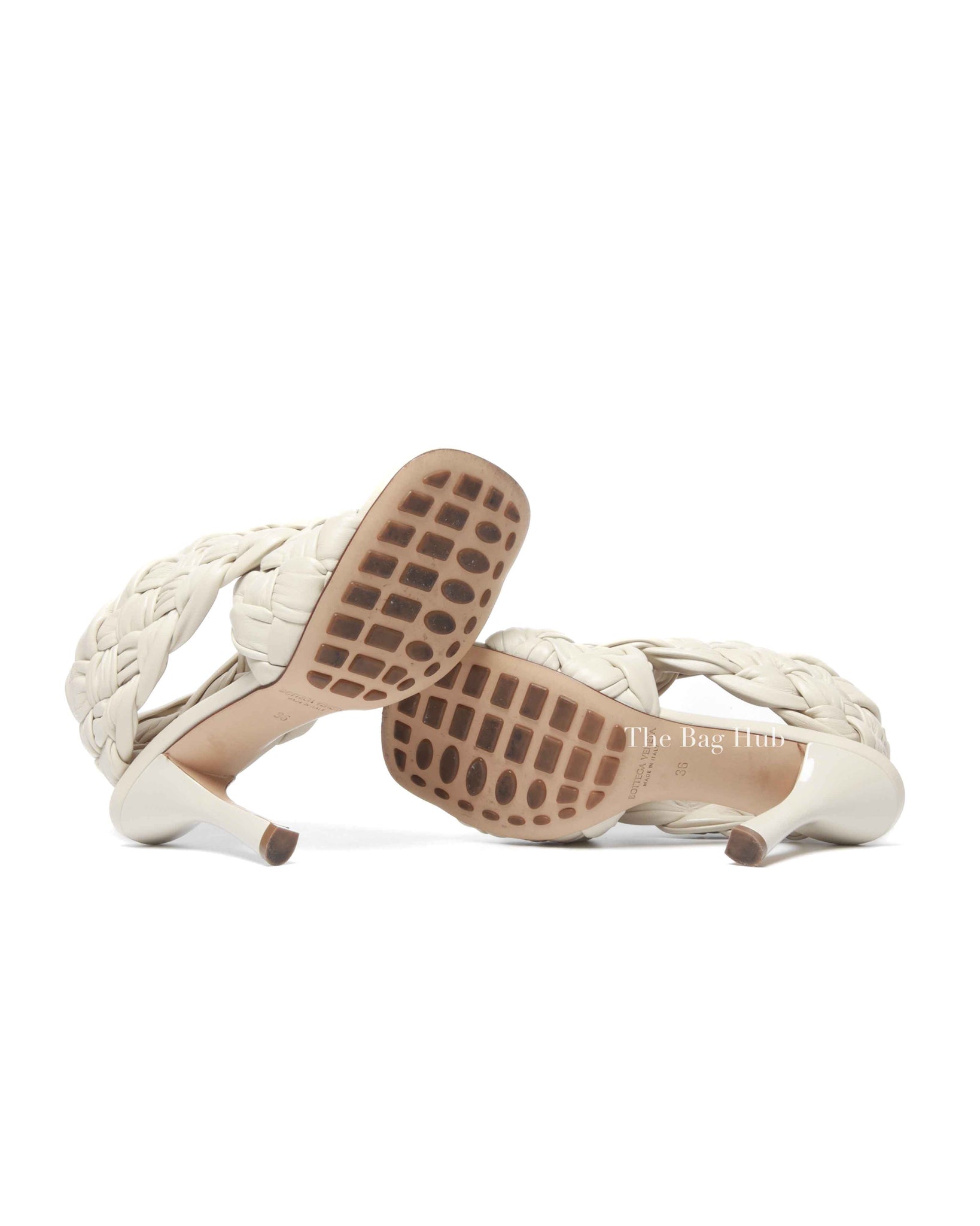 Bottega Veneta Wax Shiny Nappa Intrecciato The Board Sandals Size 36