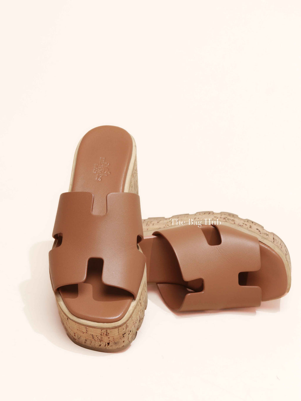 Hermes Naturel Leather Eze 30 Sandals Size 36