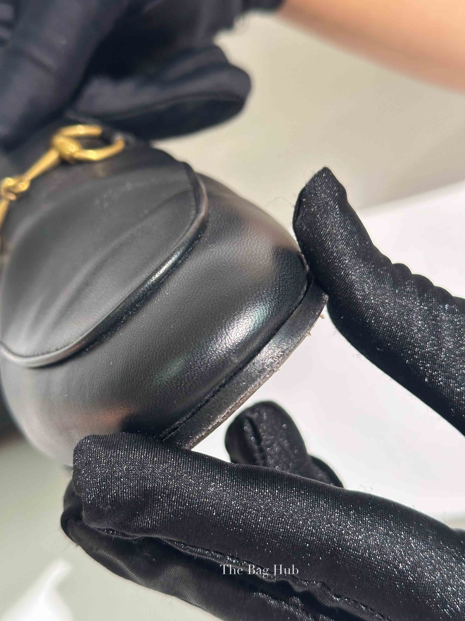 Gucci Black Leather Horsebit Women's Loafers Size 36.5