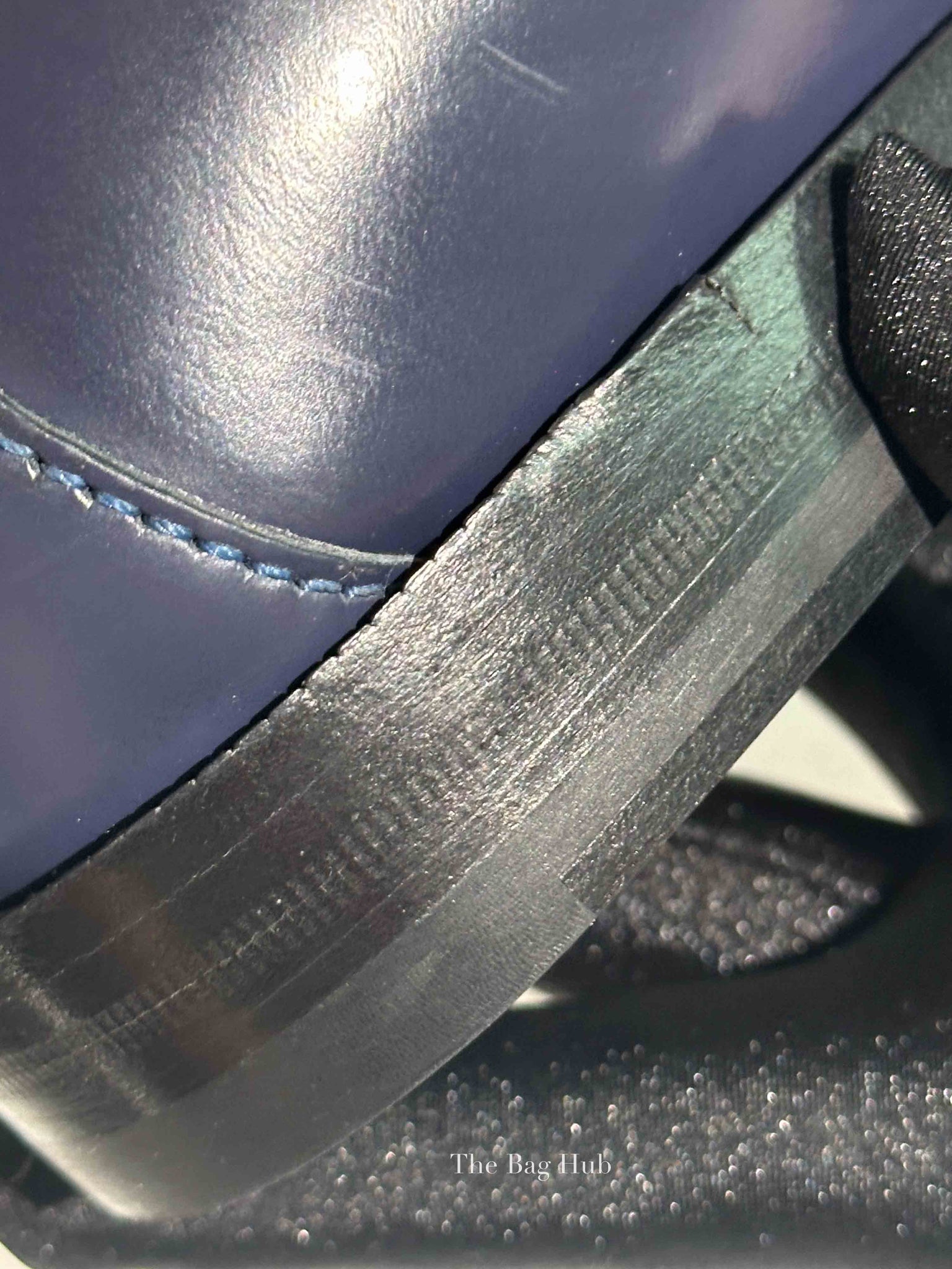 Gucci Dark Blue Leather Horsebit Loafers Size 6.5