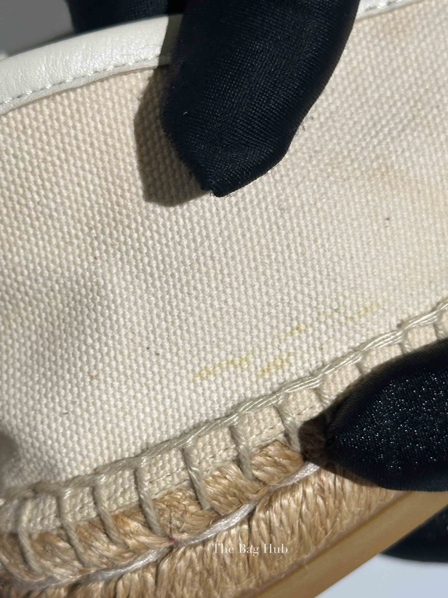 Gucci Cream Canvas Logo Printed Espadrilles Size 39