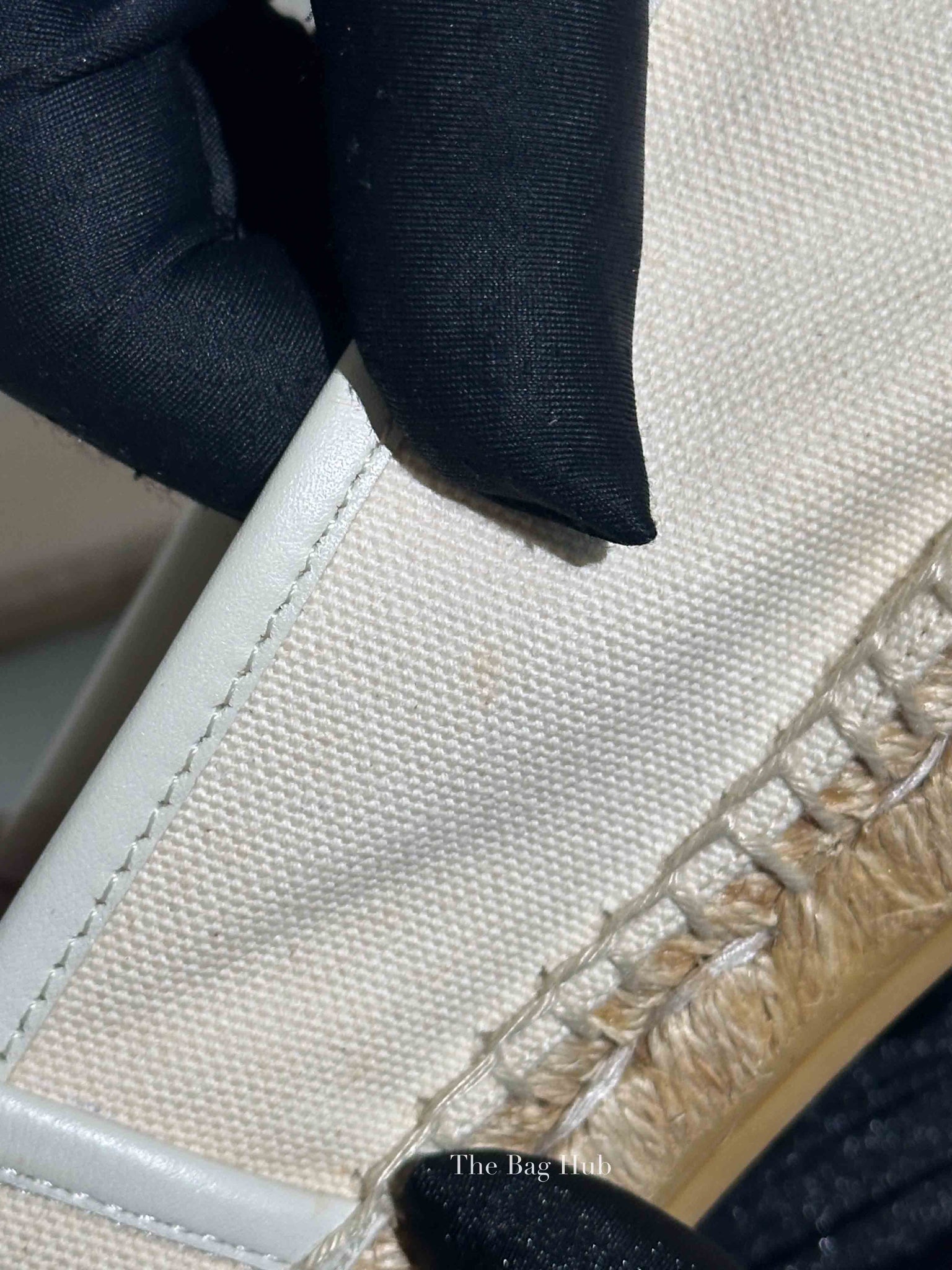 Gucci Cream Canvas Logo Printed Espadrilles Size 39