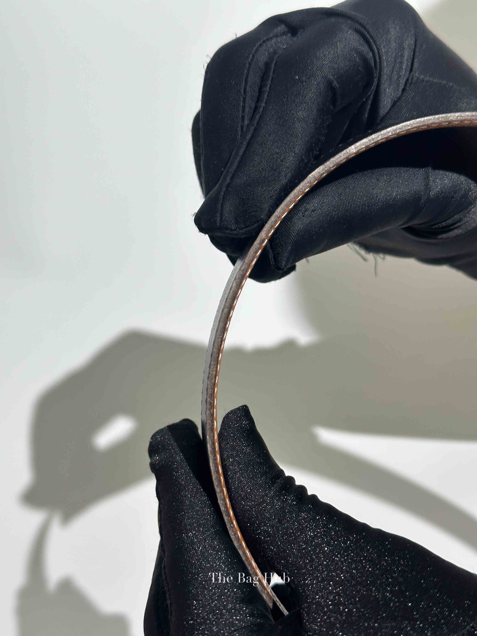 Hermes Noir/Gold Leather Reversible Belt Strap 65cm