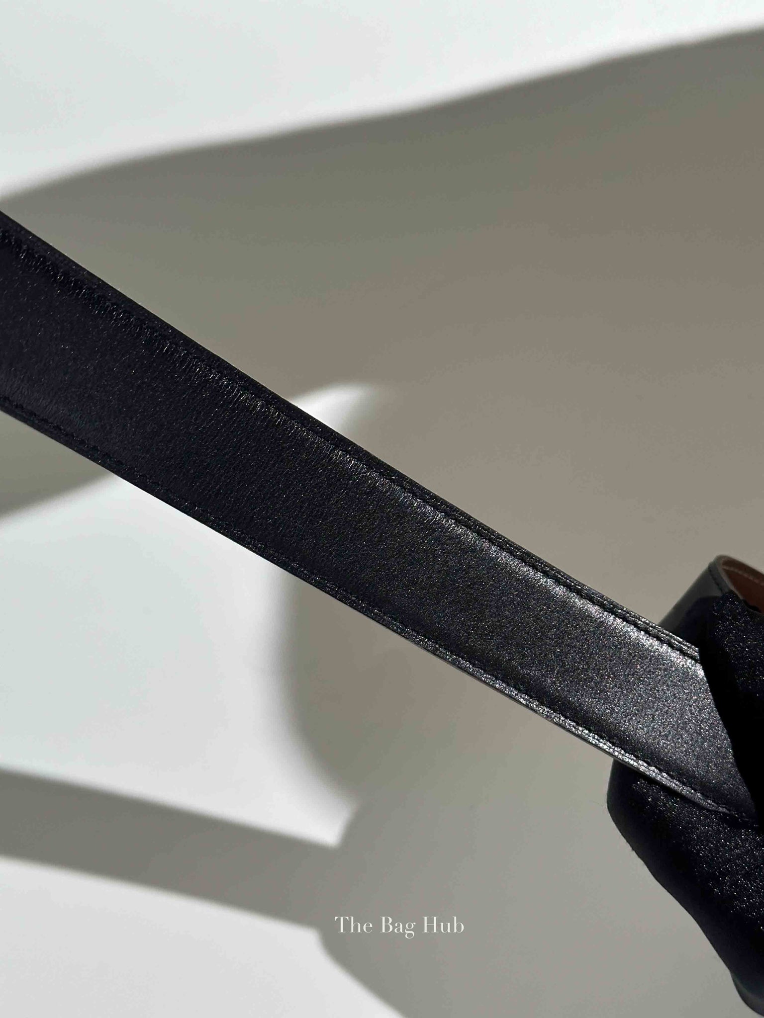 Hermes Noir/Gold Leather Reversible Belt Strap 65cm