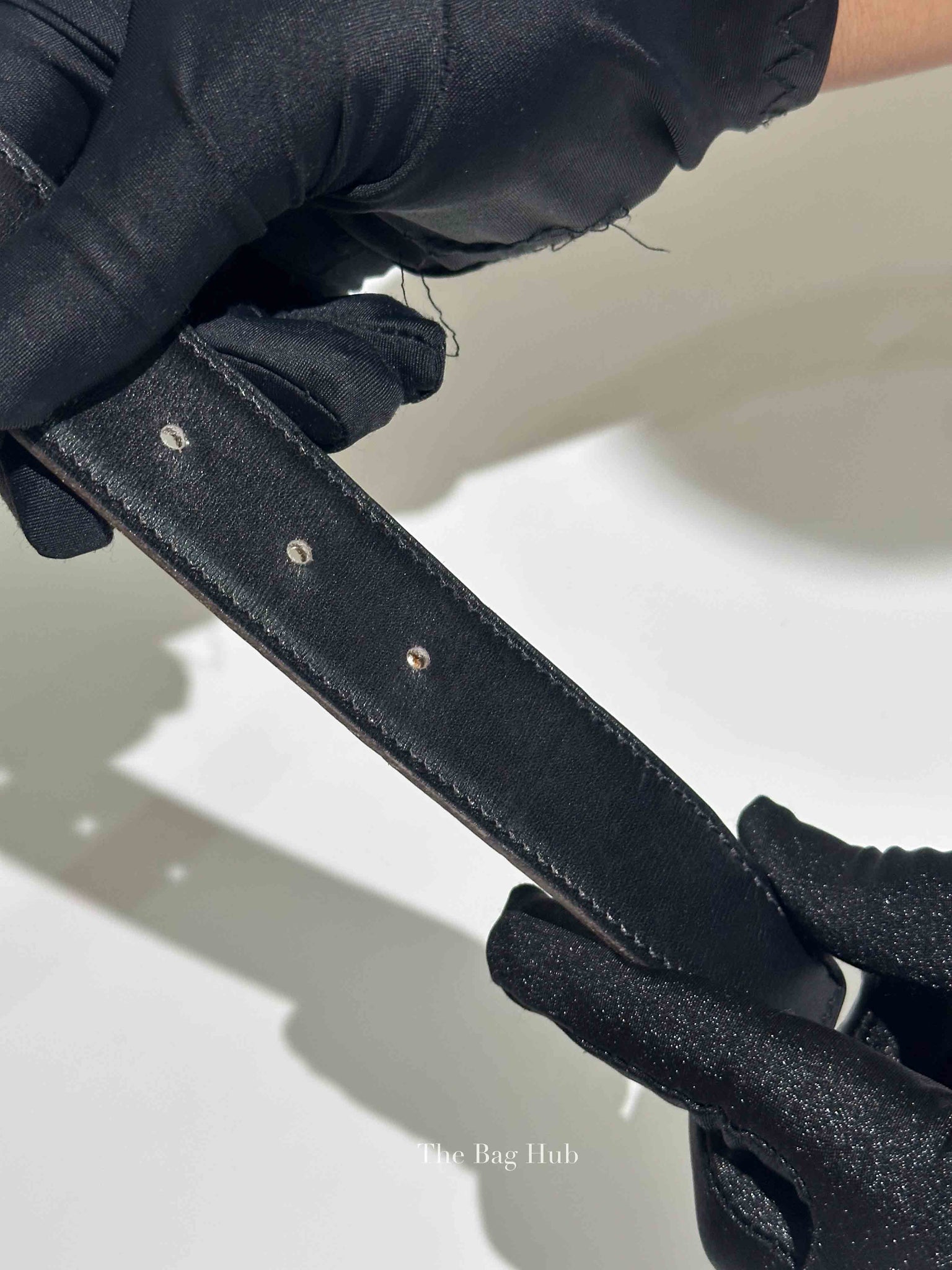 Hermes Noir/Gold Leather Reversible Belt Strap 65cm