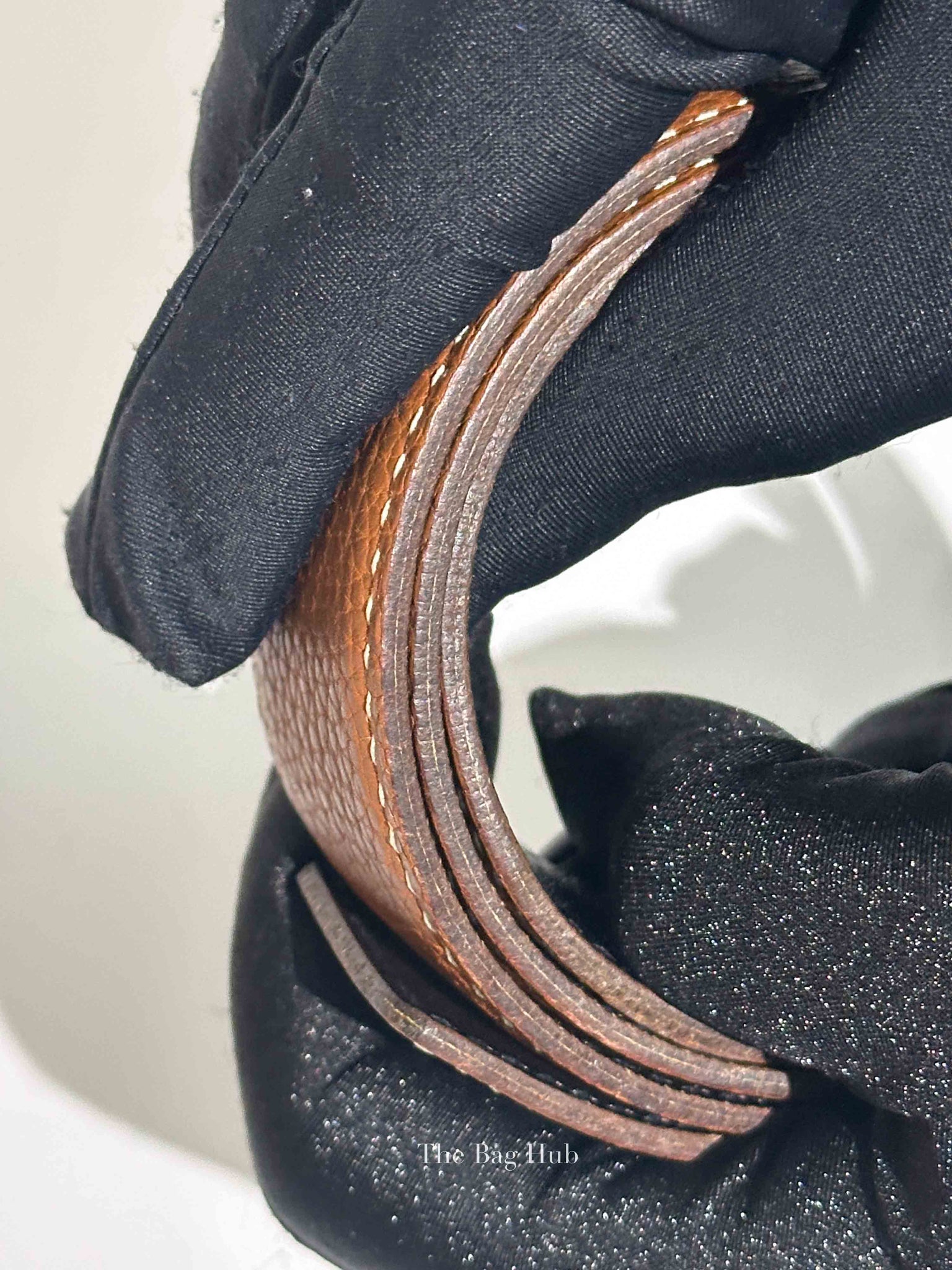 Hermes Noir/Gold Leather Reversible Belt Strap 65cm