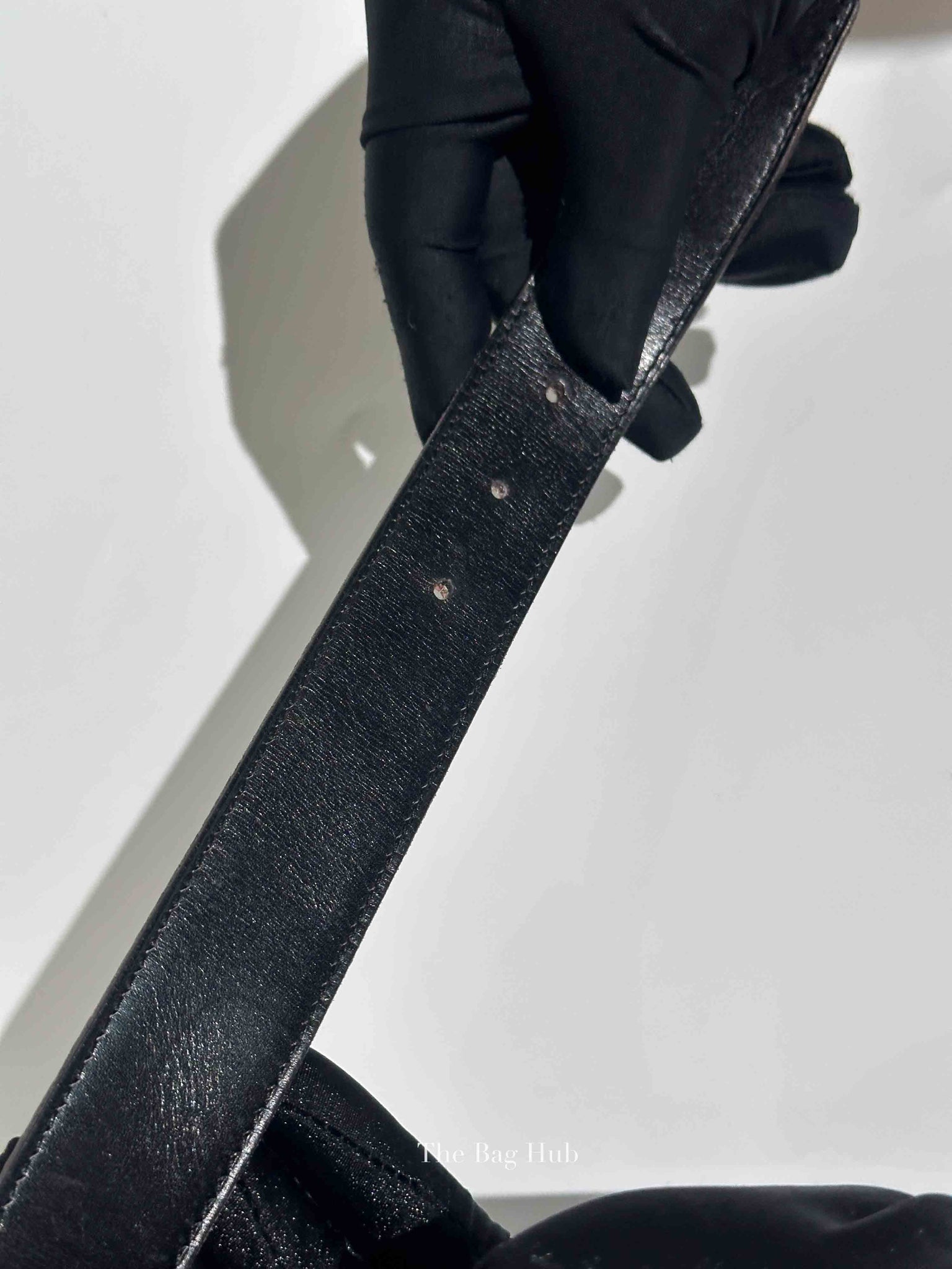 Hermes Noir/Gold Togo/Calfskin Reversible Belt Strap Size 85