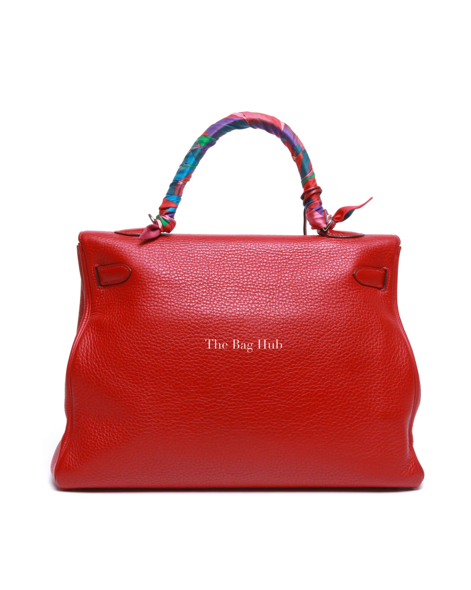 Hermes Rose Jaipur Leather Kelly 35 Bag PHW w/ Twilly w/o Strap