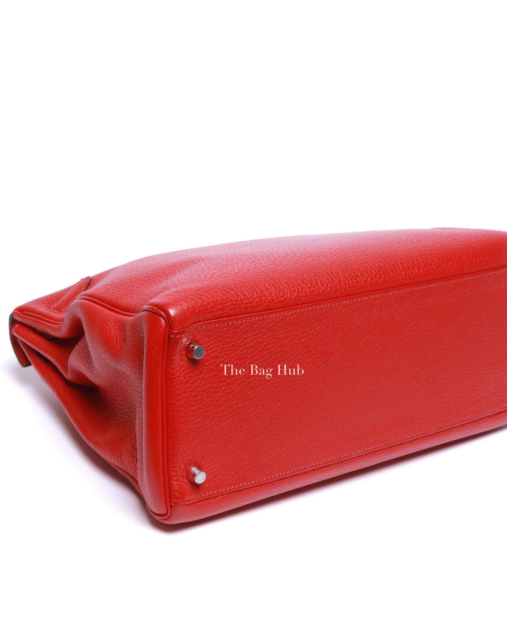 Hermes Rose Jaipur Leather Kelly 35 Bag PHW w/ Twilly w/o Strap