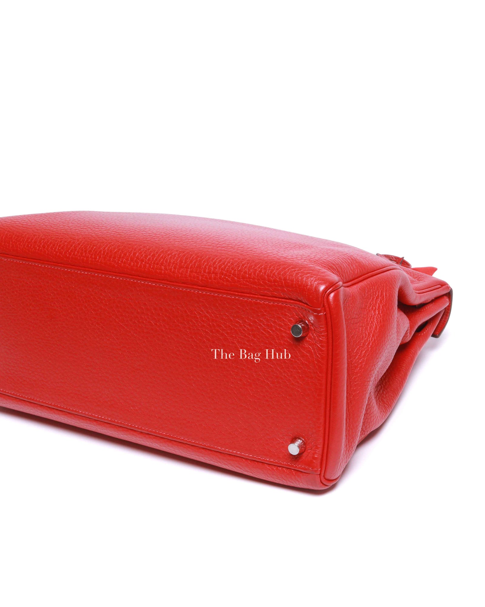 Hermes Rose Jaipur Leather Kelly 35 Bag PHW w/ Twilly w/o Strap