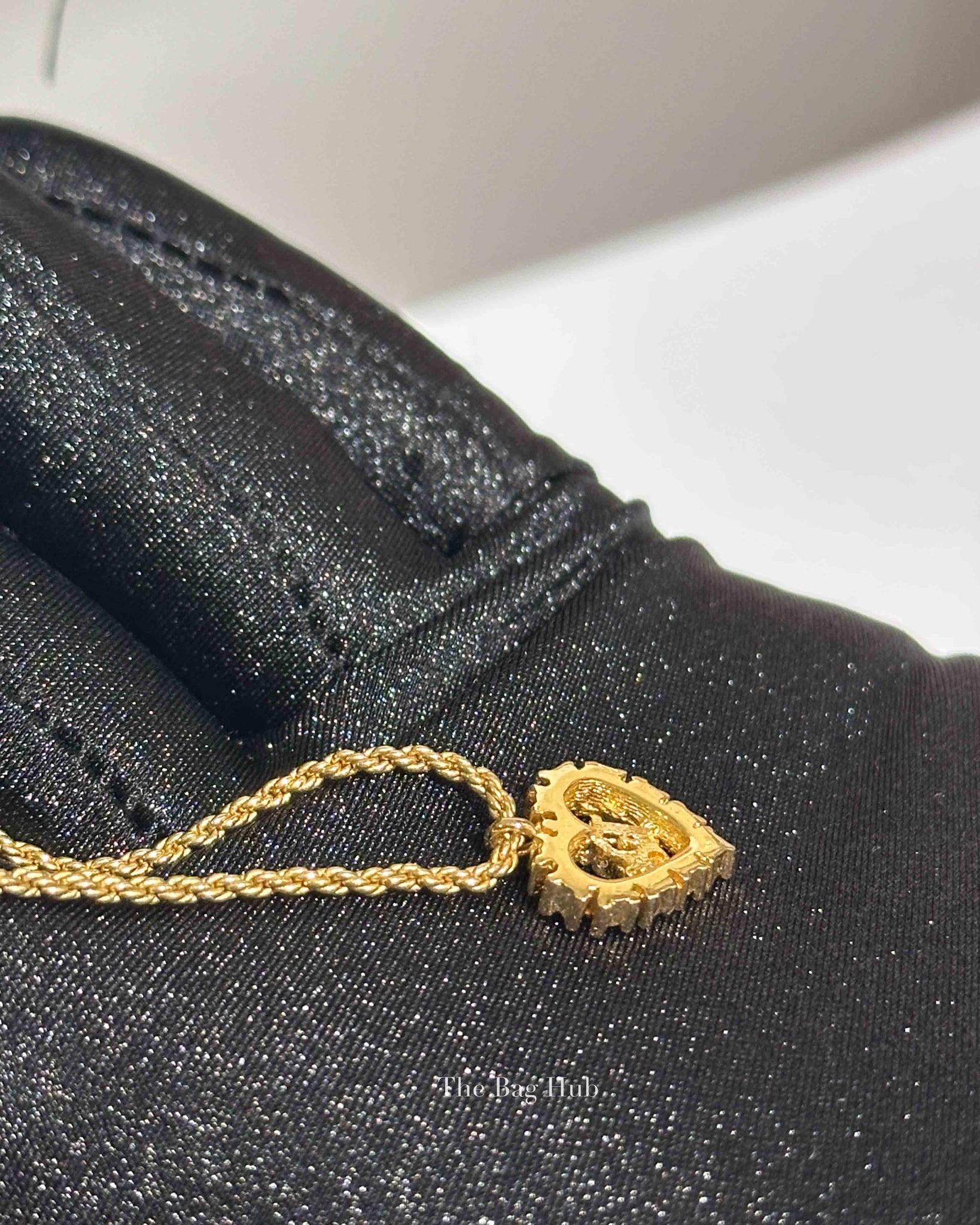 Dior Gold-Tone Metal Heart Pendant Necklace