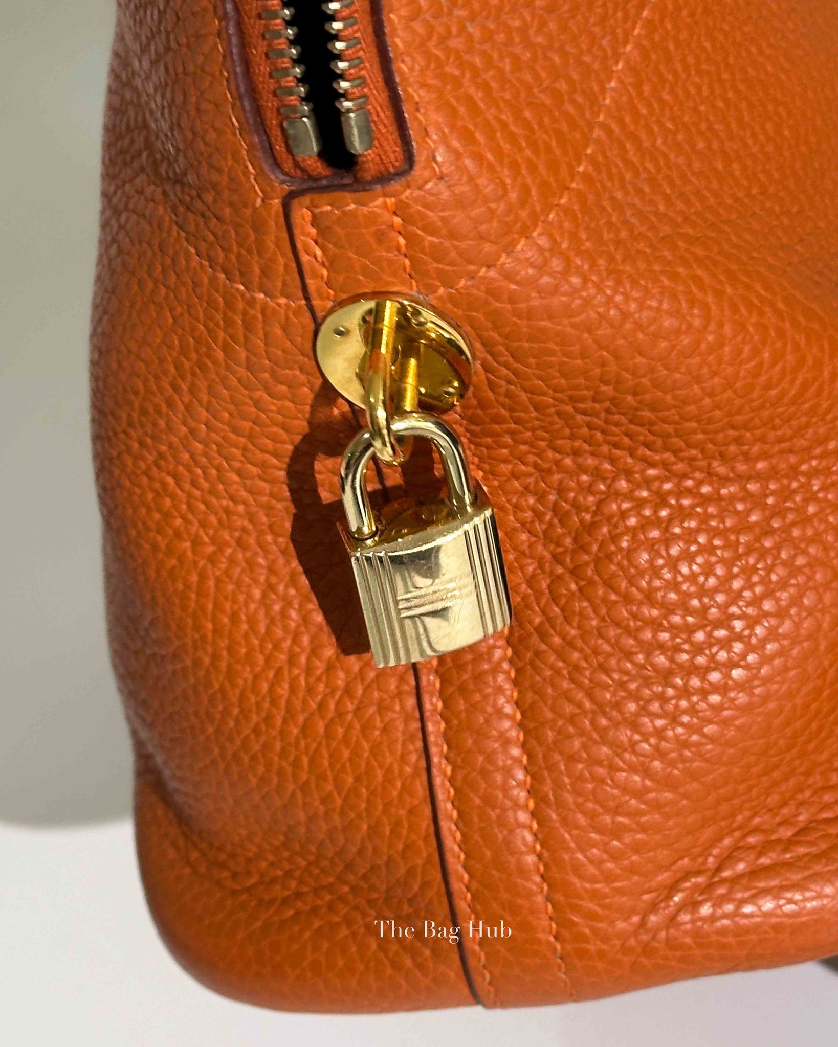 Hermes Orange Taurillon Clemence Bolide 31 Bag GHW