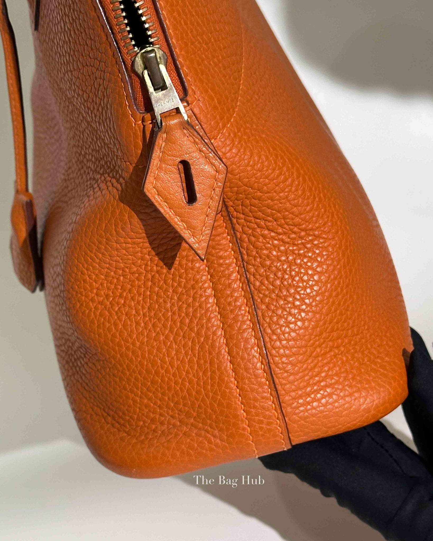 Hermes Orange Taurillon Clemence Bolide 31 Bag GHW