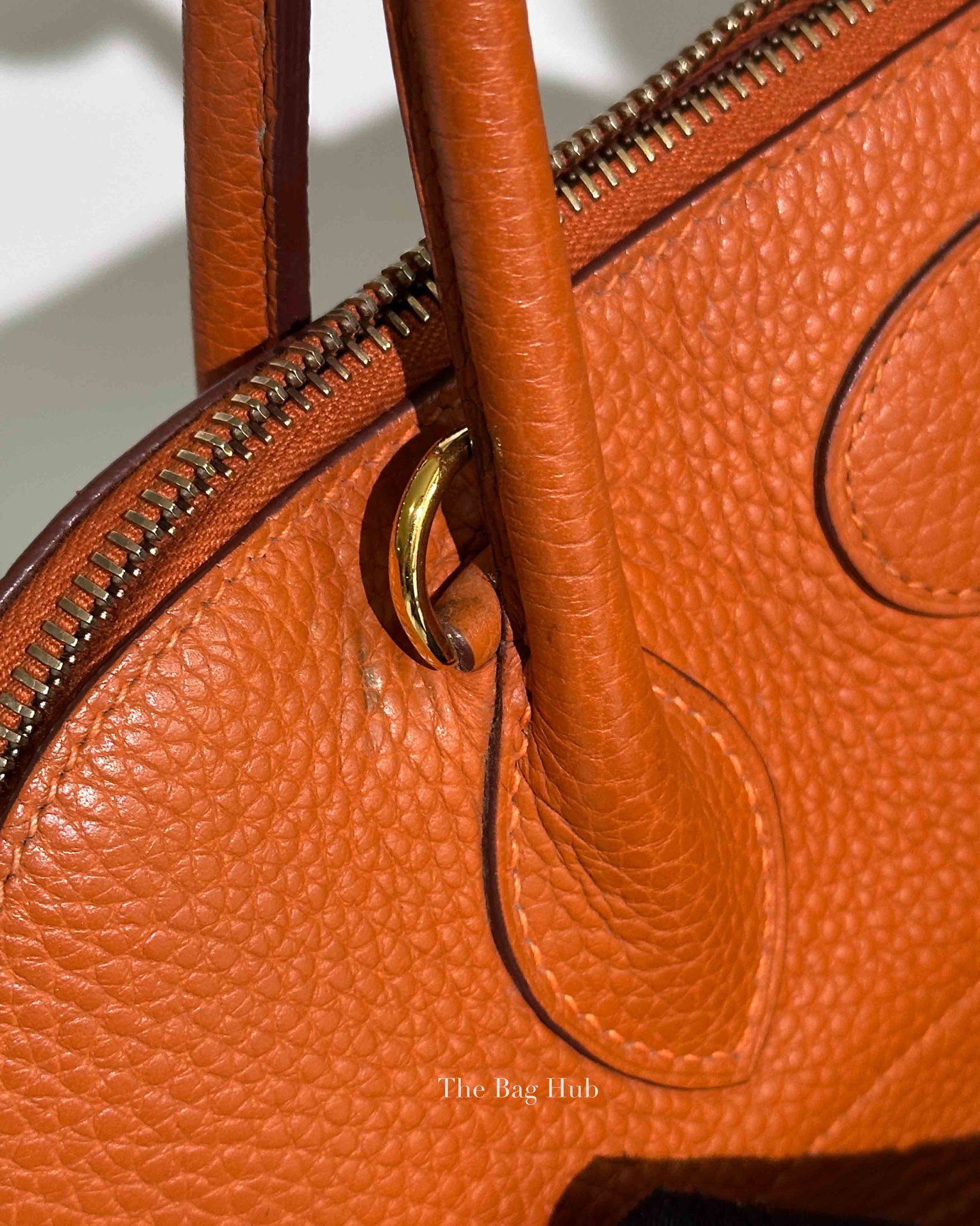 Hermes Orange Taurillon Clemence Bolide 31 Bag GHW